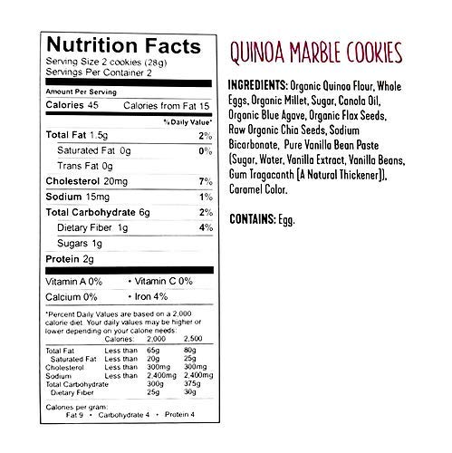 Weightless Quinoa Marble Cookies - 16 Pack (4 Cookies Per Pack) | Gluten Free, Low Carb, Low Calorie Healthy Snacks | Perfect for Keto Diet, Office Snacks & Gift Baskets