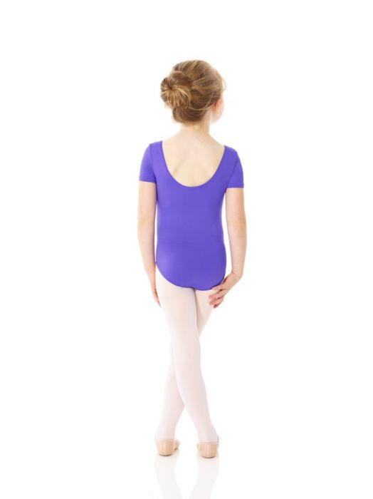 Girls Short Sleeve Leotard - Comfortable Dancewear for Ballet, Gymnastics & Performance - 41096 Essentials Collection
