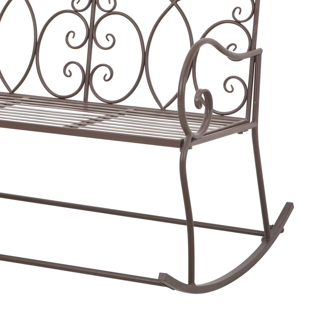 Antique Brown Iron Garden Bench 40.9