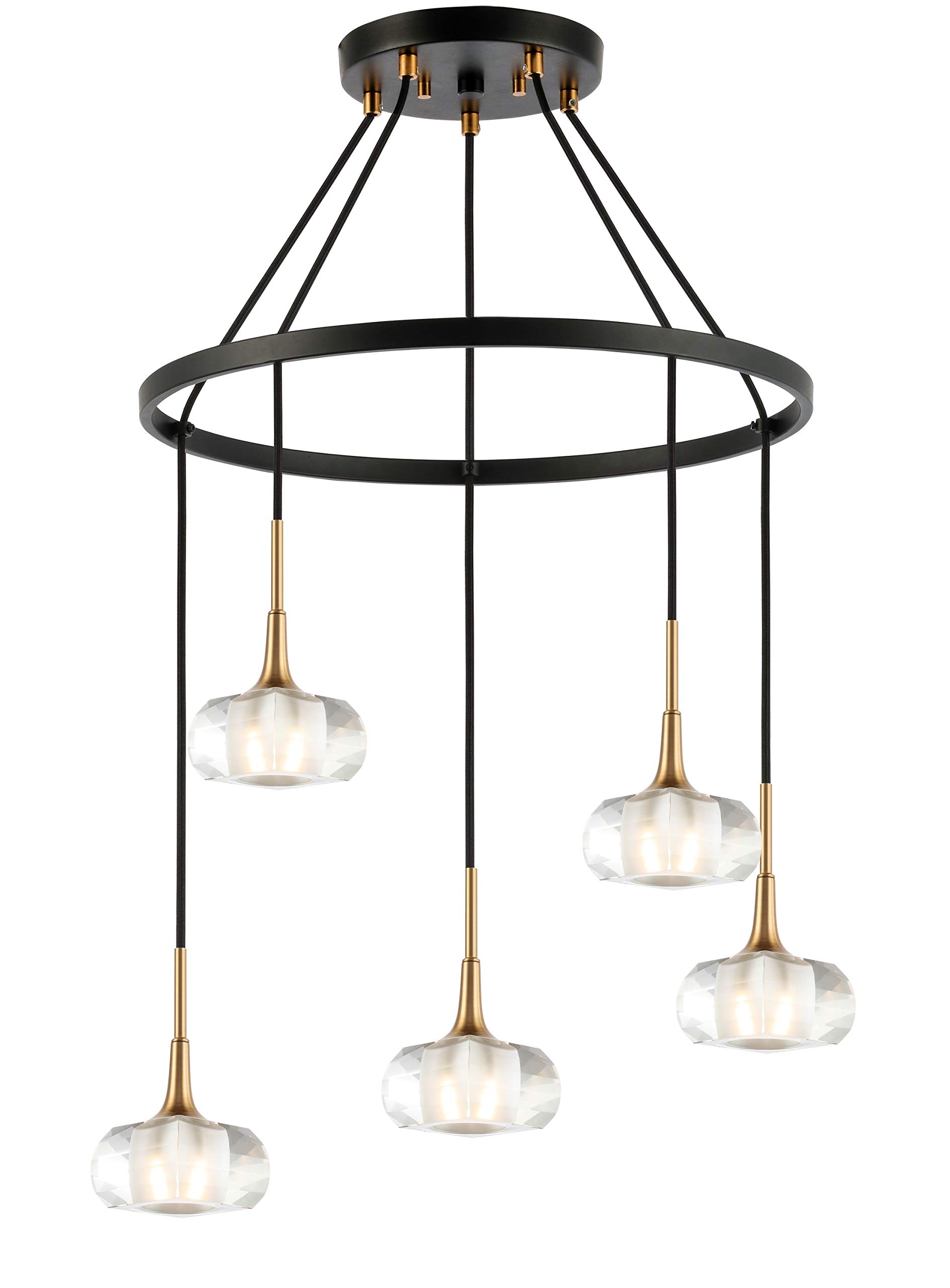 20428CBZ-C00420 Brass/Bronze Pendant Chandelier - Elegant Ceiling Light Fixture for Dining Room, Kitchen Island & Bedroom Decor