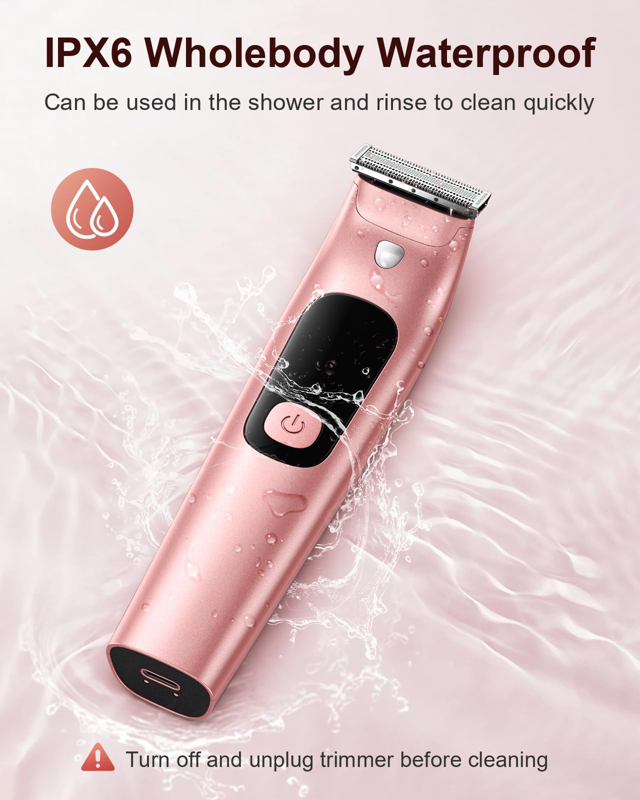 **Women's Electric Razor - IPX6 Waterproof, Rechargeable USB Shaver with Skin-Friendly Blades for Legs, Body, Arms & Face | Smooth Shaving at Home or Travel**