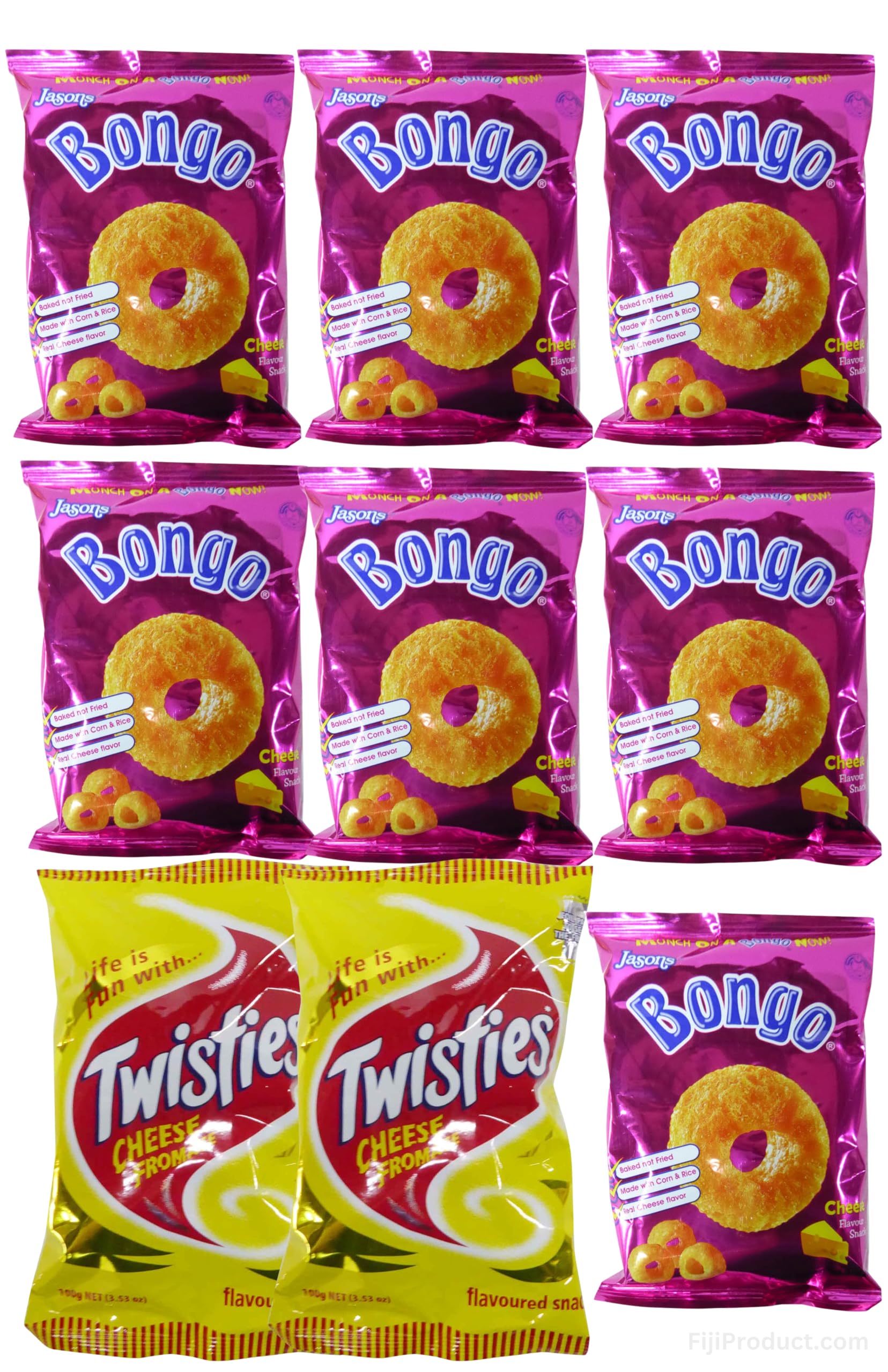 Cheese Bongo & Cheese Twisties Variety Pack (9-Pack) - Pacific Islanders' Favorite Snacks for Parties, School Lunches & Movie Nights