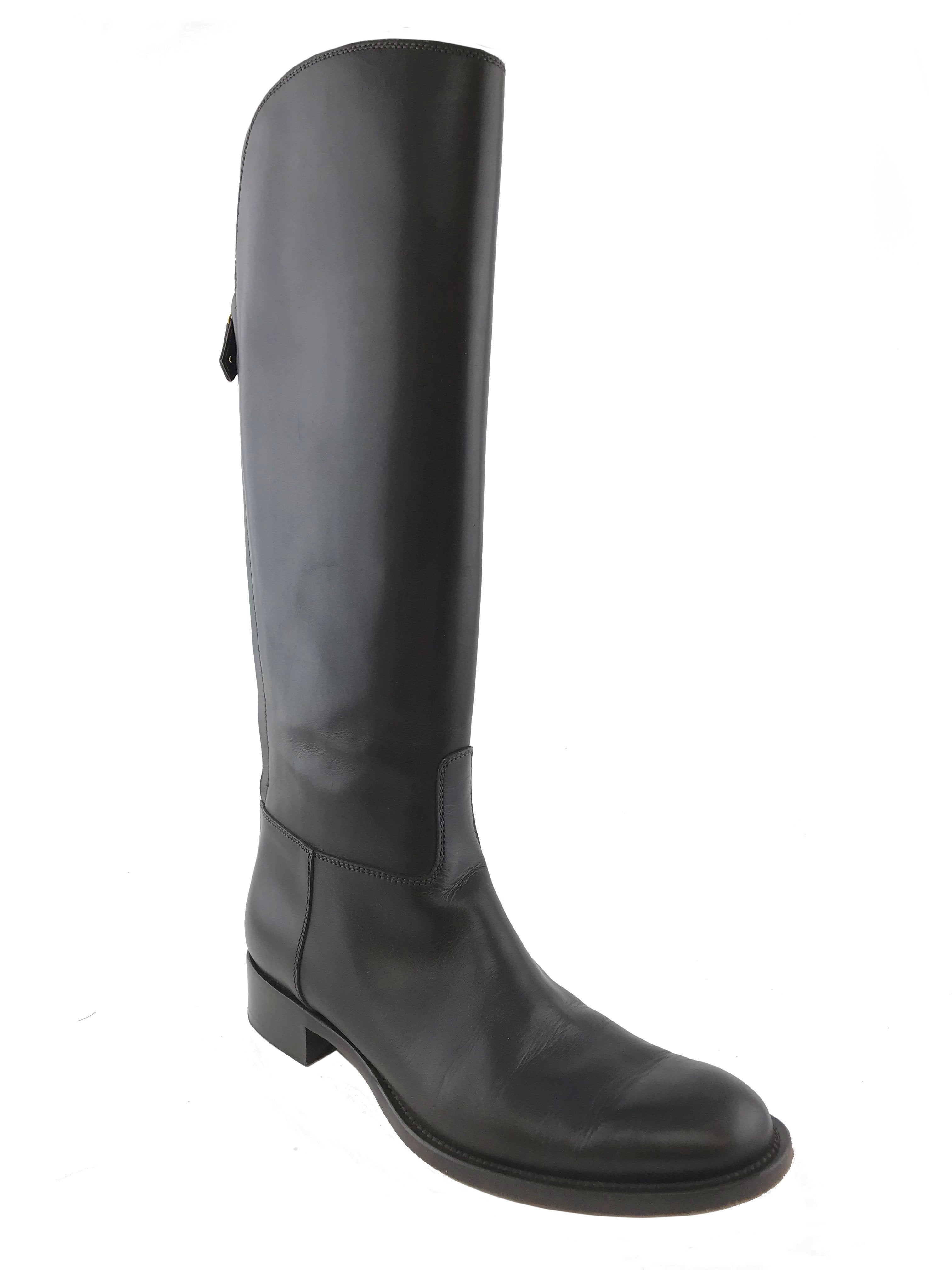 Loro Piana Wellington Leather Knee High Boots for Women Size 8.5 | Waterproof Winter Riding Boots | Perfect for Horseback Riding, Outdoor Activities & Fashion