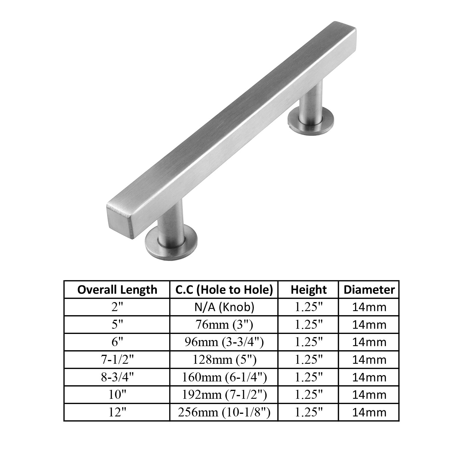 Modket 18-Series Brushed Nickel T Bar Handle Pull - 3 Inch (76mm) Hole Centers, 5 Inch Overall Length - 15 Pack Modern Kitchen Cabinet & Drawer Hardware for Cabinets, Dressers, Wardrobes & Furniture - Durable & Stylish Home Improvement Solution