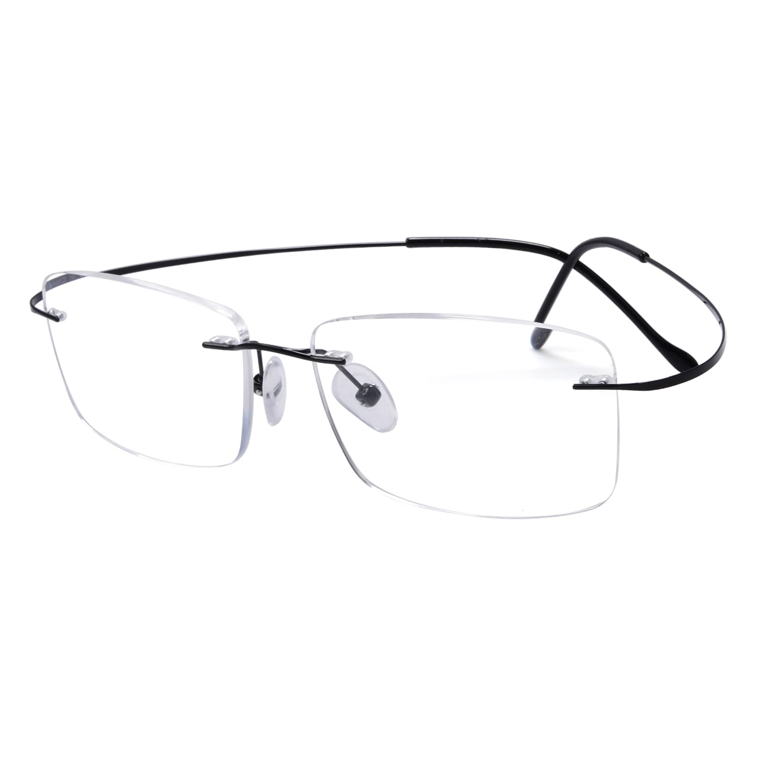 Titanium Rimless Reading Glasses for Men - Lightweight +1.25 Magnification - Perfect for Reading Books, Using Smartphones & Computer Work