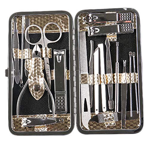 Beaupretty 19-Piece Multifunctional Nail Care Set - Portable Manicure Kit with Durable Nail Clippers & Cutters for Men & Women - Perfect for Home, Travel & Salon Use