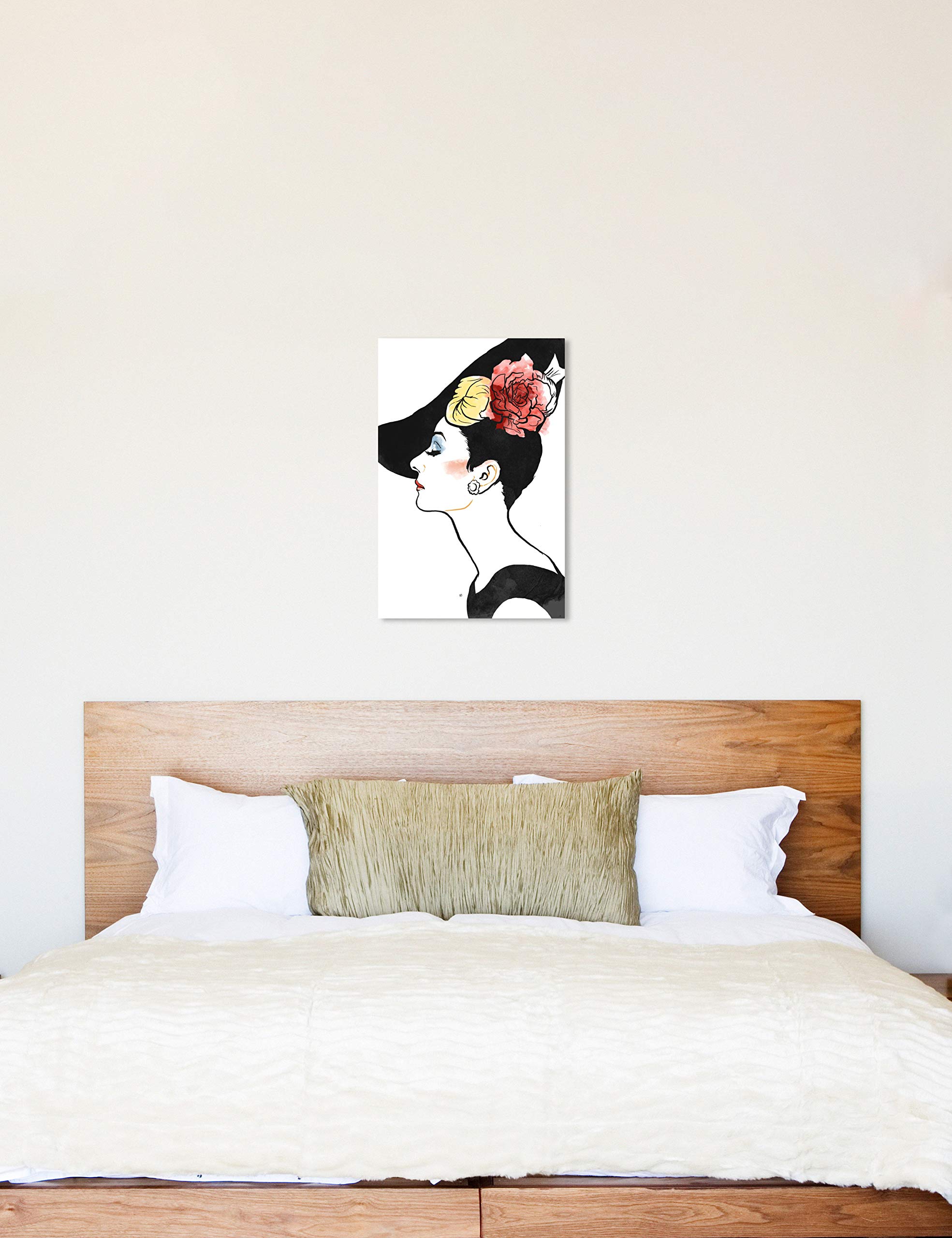 Oliver Gal Artist Co. 'Hats and Glam' Fashion Wall Art Canvas Print - 20x30 Inches Black & Red Home Decor - Perfect for Living Room, Bedroom & Office Wall Decoration