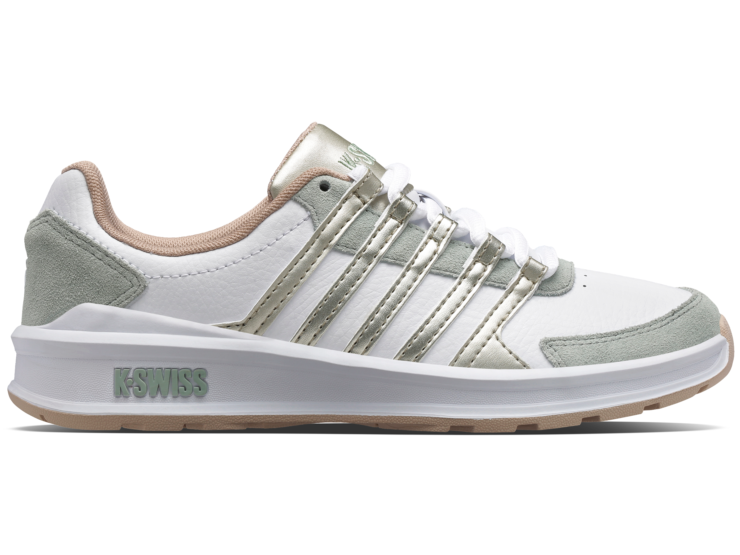 New Balance 97000 995 M Vista Trainer Running Shoes - White/Frosty Green/Champagne | Lightweight Cushioned Sneakers for Men | Perfect for Jogging, Gym Workouts & Casual Wear