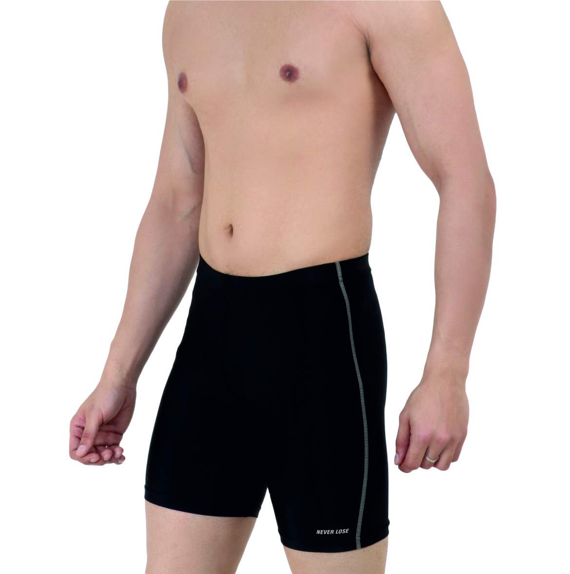NEVER LOSE Unisex Compression Sports Shorts - Breathable Workout Half Tights for Running, Gym & Yoga | Moisture-Wicking Activewear