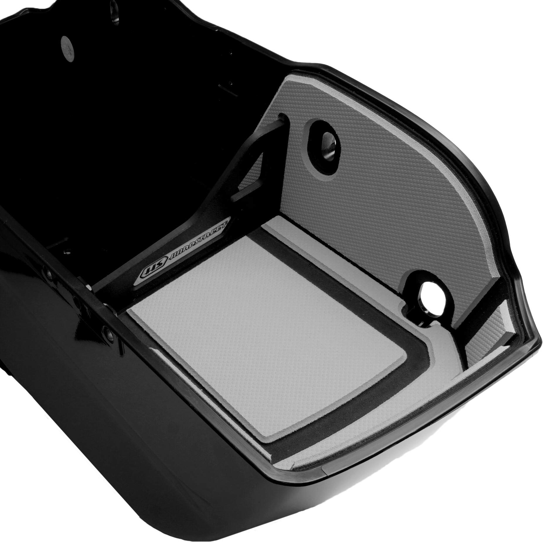 RYT-There Shelf Set - Grey for 2014-2020 Indian Motorcycles Roadmaster Dark Horse, Challenger Dark Horse & Chieftain Dark Horse | Elite Flat Top Single Hinge Saddle Bags | Made in USA | Motorcycle Storage & Organization Accessories