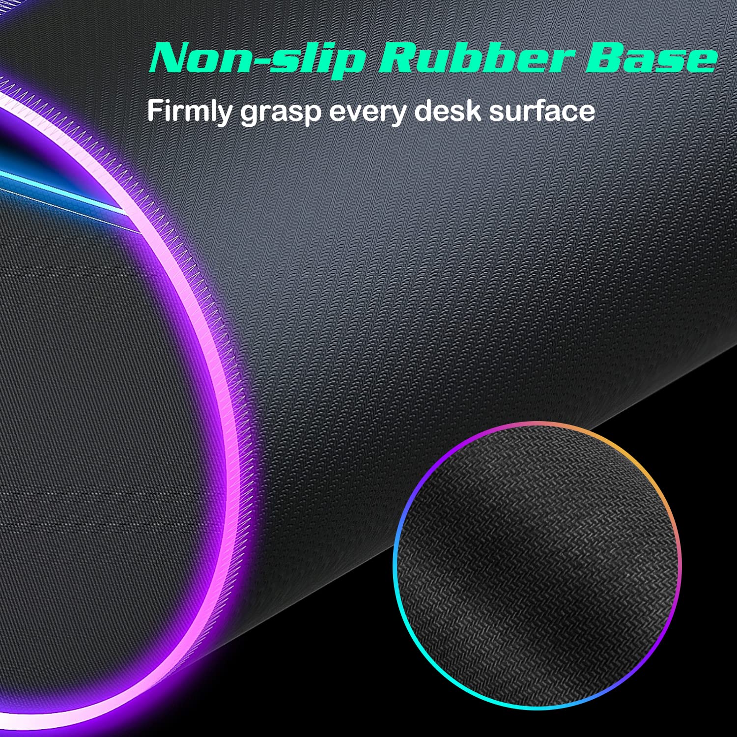 RGB Gaming Mouse Pad with 15W Wireless Charger & 10 Light Modes - for PC, Laptop, MacBook