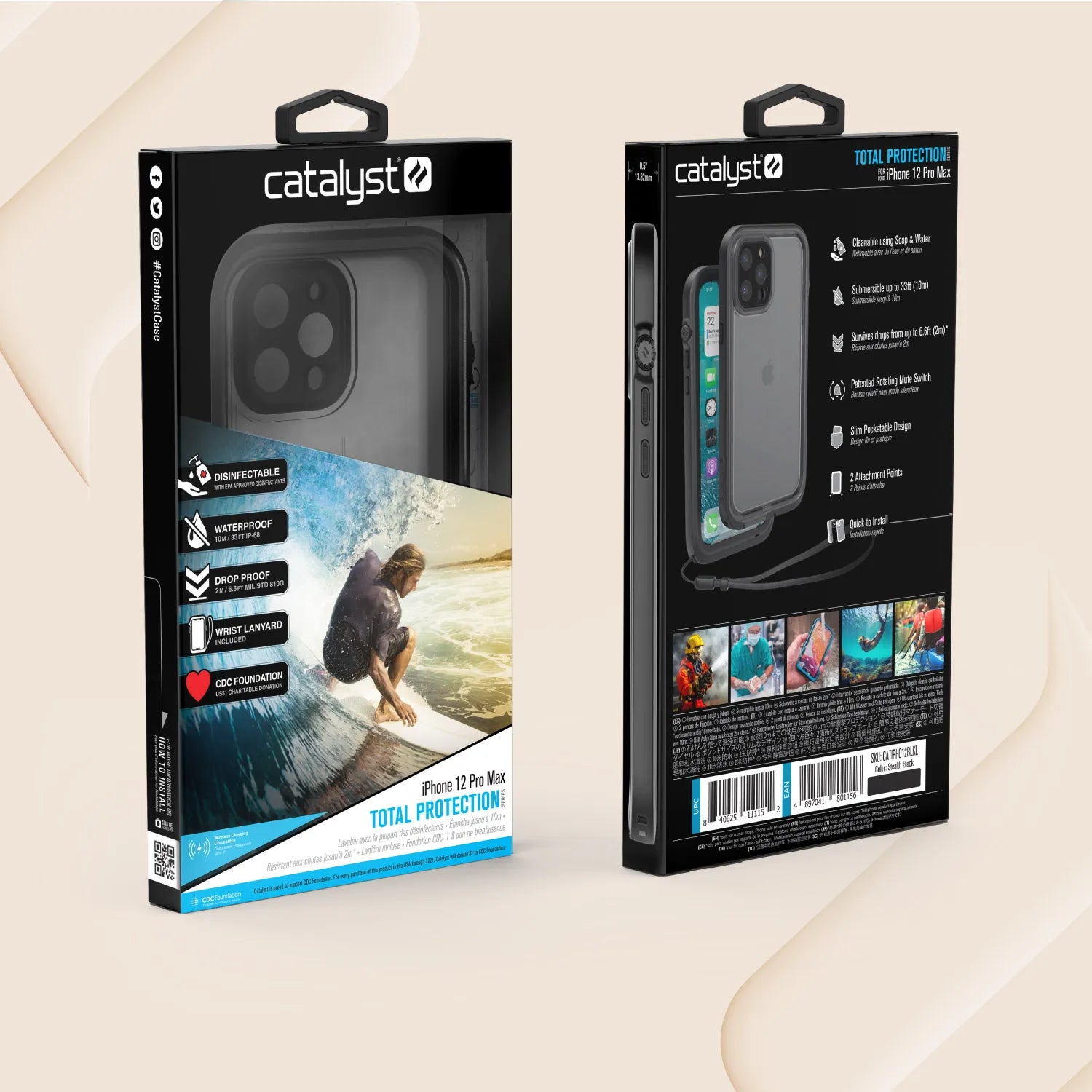 iPhone 12 Pro Waterproof Case - Shockproof, Dustproof & Full-Body Protection for Swimming, Diving & Outdoor Activities