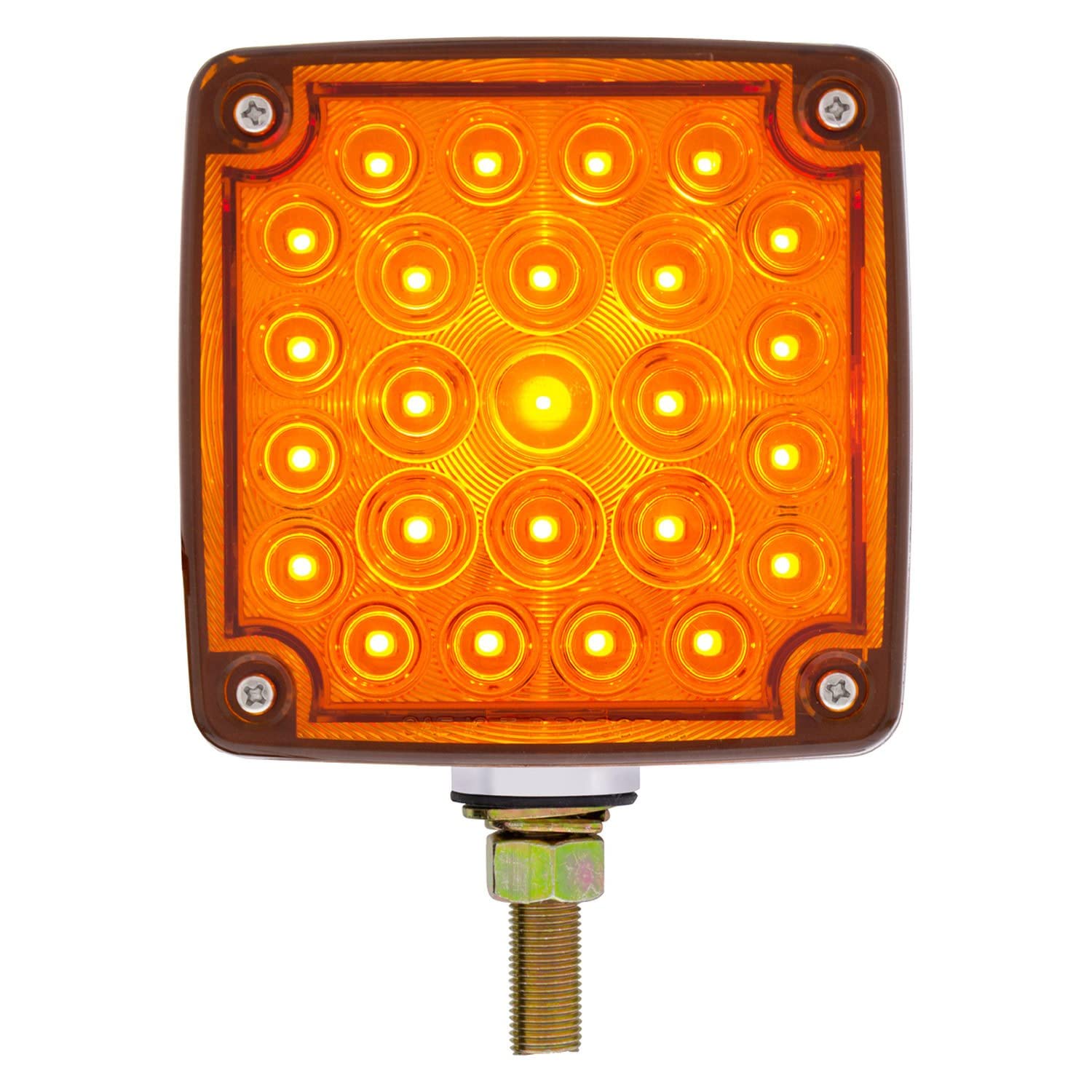 United Pacific 38751 Double Face LED Turn Signal Light - Right Side (RH) 52 Amber & Red LEDs with Amber & Red Lens - Compatible with Trucks, Trailers & RVs