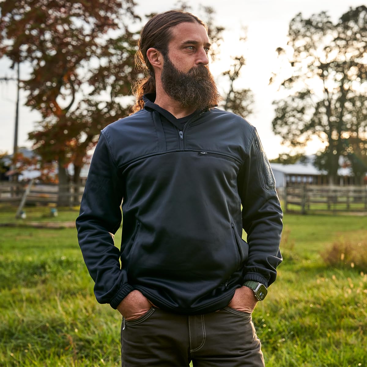 Propper Men's Fleece Pullover Jacket - Lightweight Warm Winter Jacket for Outdoor Activities, Hiking, Camping & Casual Wear