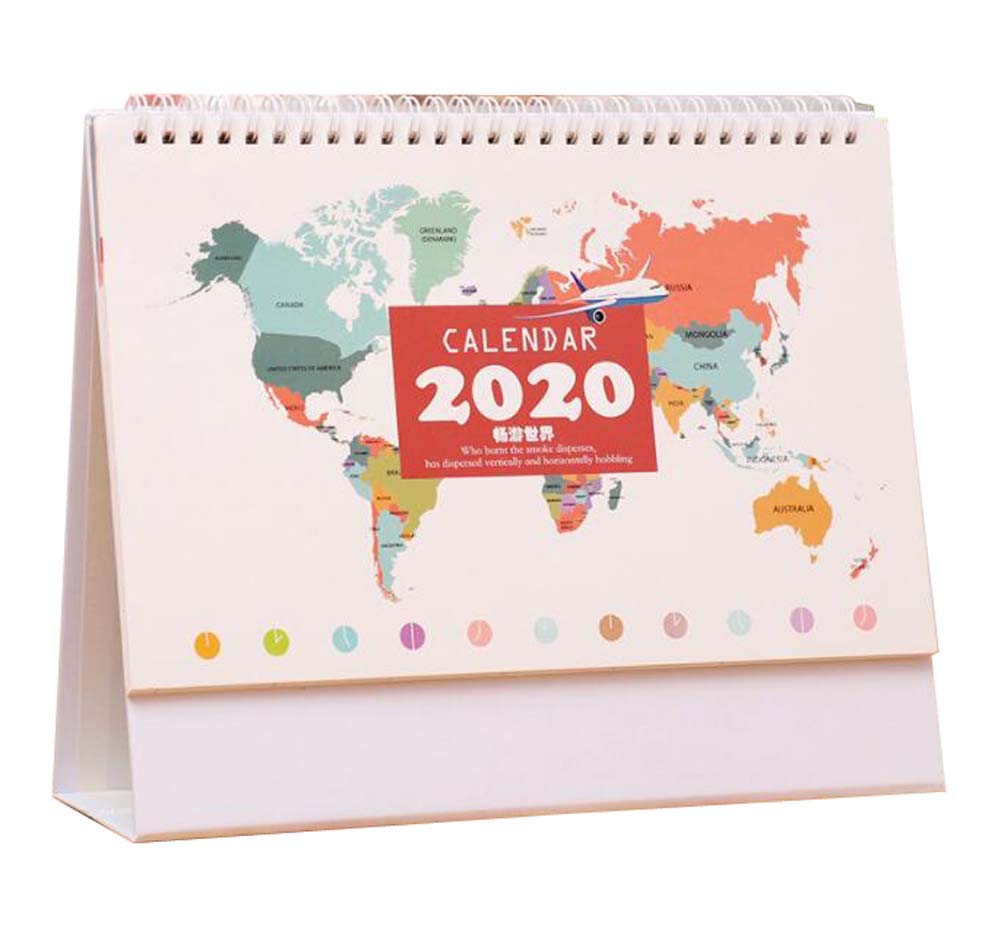 2020 Creative Office Desk Calendar - Cute Desktop Planner & Decoration for Work, School, Home - Perfect for Scheduling, Organizing & Gift Giving