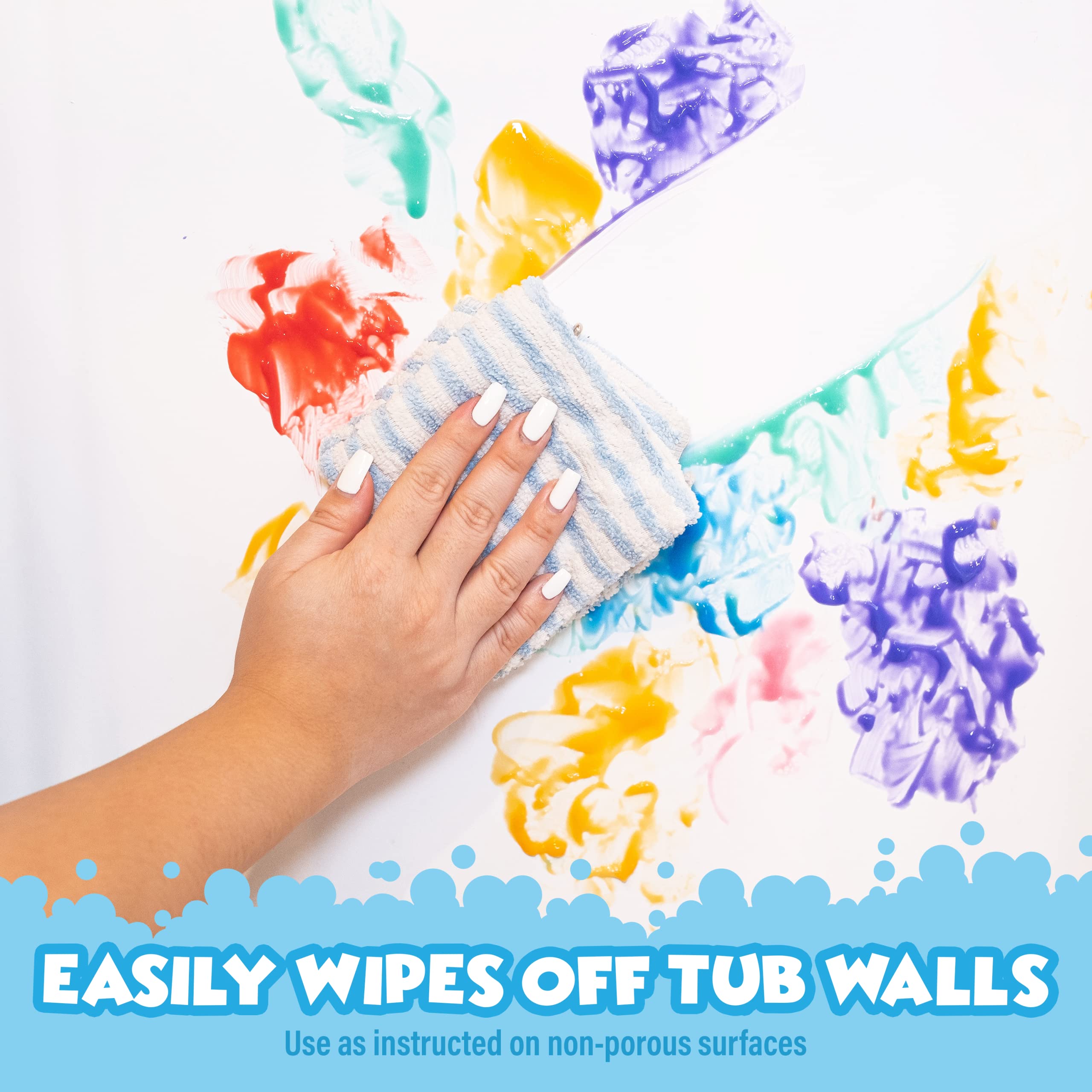 Tub Works® Non-Toxic Bath Paint Soap - 18 Pack Washable Bathtub Finger Paint for Toddlers & Kids | Creative Bath Toys for Sensory Play | Easy-to-Clean & Safe for Bathtime Fun | Perfect for Birthday Gifts & Preschool Activities