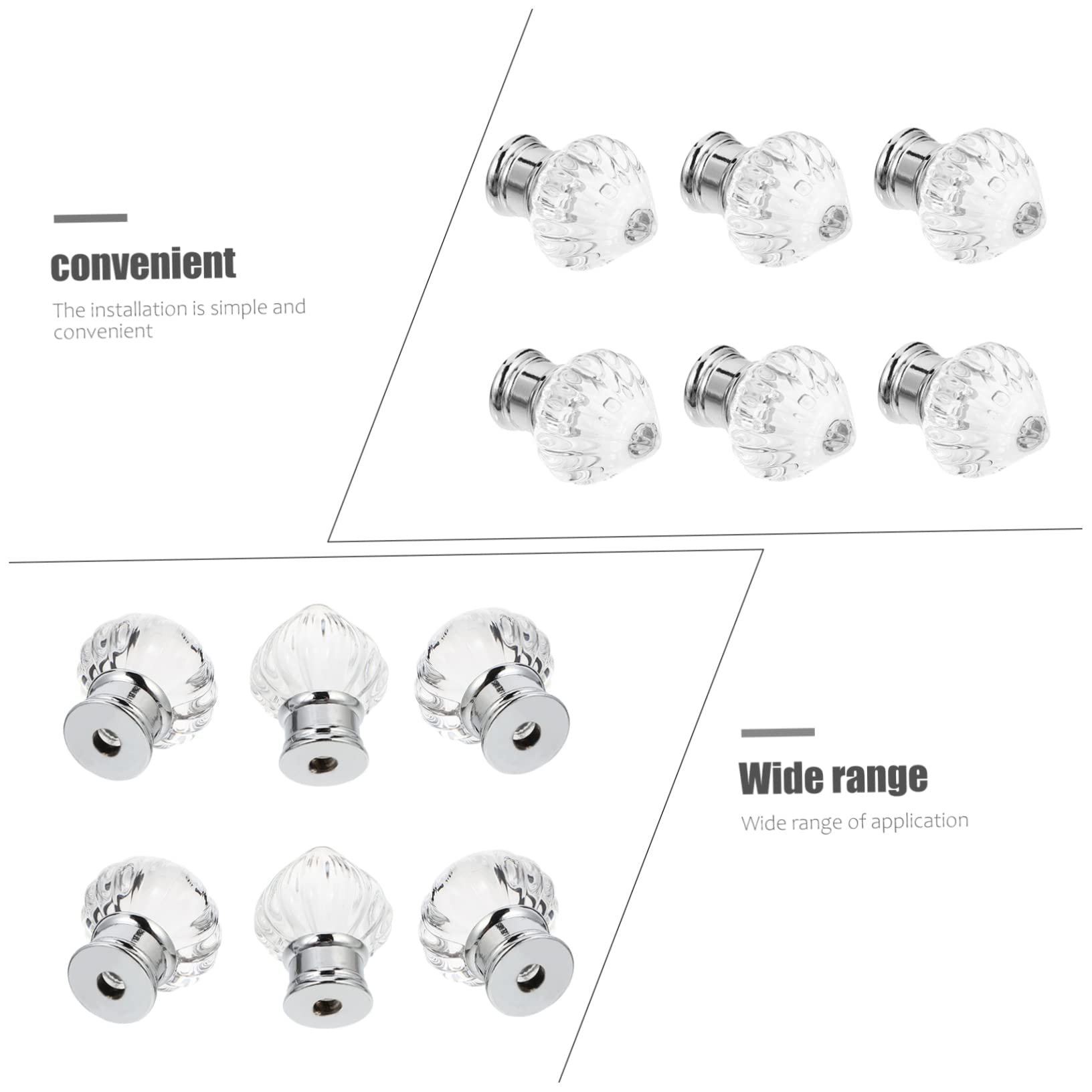 6-Pack Strawberry Acrylic Decorative Cabinet Knobs - Keyless Door & Furniture Knobs for Wardrobe, Vanity, Kitchen Cabinets - Easy Replacement Hardware for Home Decor & DIY Projects