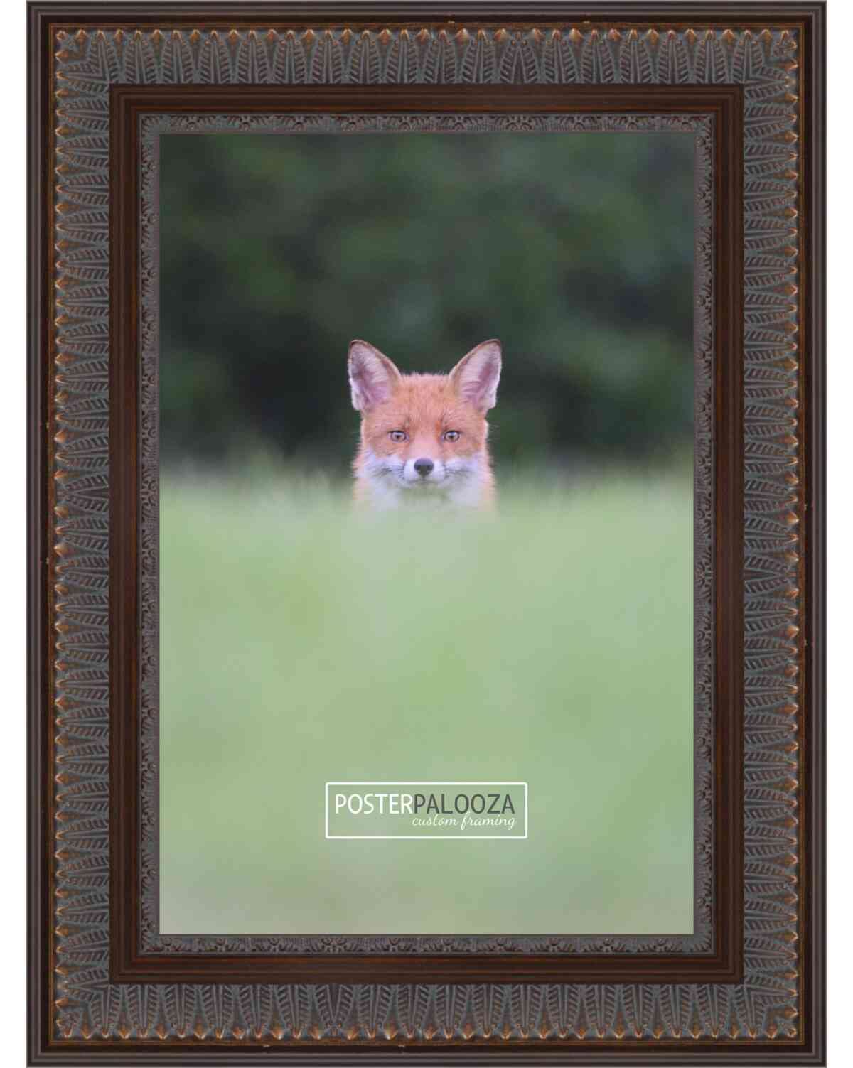 11x14 Ornate Bronze Wood Picture Frame with UV Acrylic & Foam Backing - Wall Art Display for Photos, Posters, Certificates - Perfect for Home, Office & Gallery Decor
