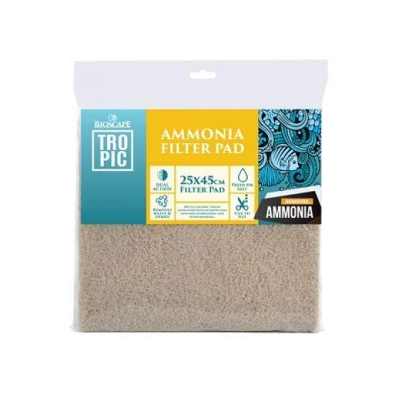 Bioscape Ammonia Extraction Pad 25 x 45cm - Premium Aquarium Water Test Strips for Fish Tank Maintenance | Ideal for Freshwater & Saltwater Testing