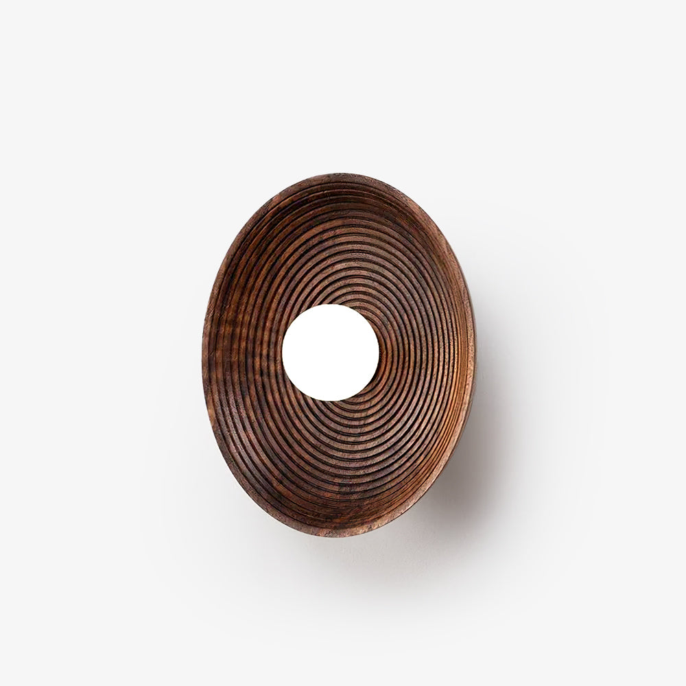 Modern Contour Wooden Wall Sconce - Handcrafted Wooden Light Fixture for Bedroom, Living Room & Hallway Decor - Rustic Home Lighting Solution