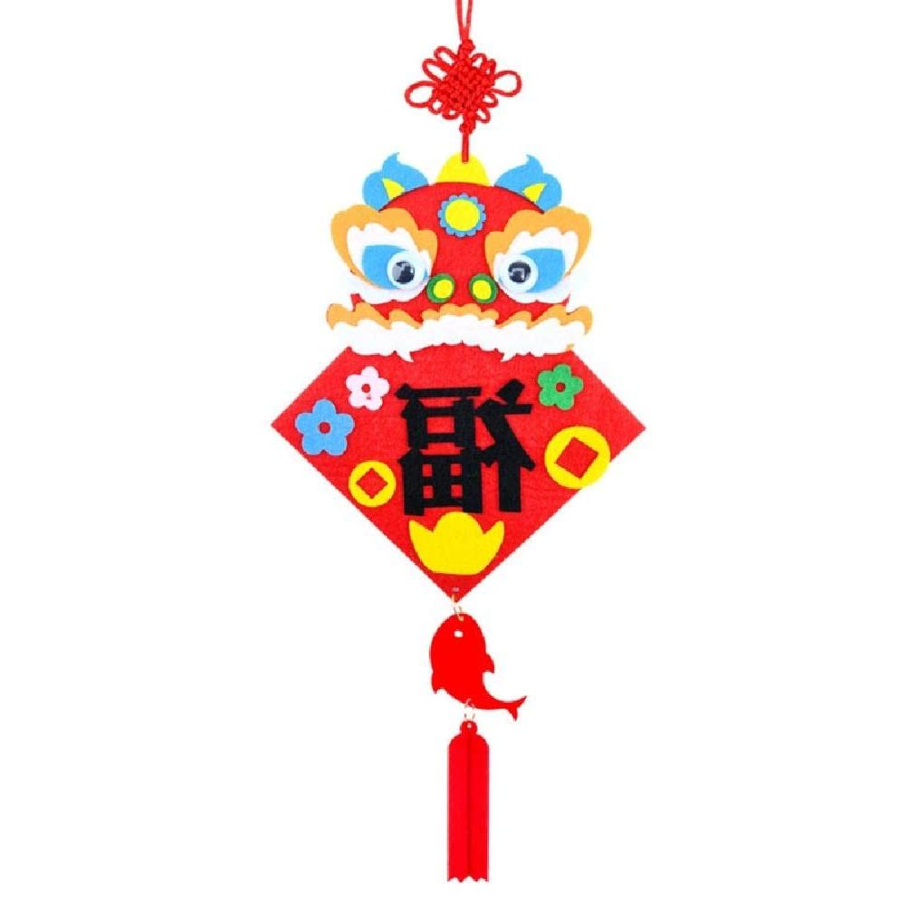 Jesscasday 2022 DIY Tiger Year Hanging Ornament Kit - Chinese New Year Home Decor for Spring Festival, Housewarming & Party Decoration | Perfect for Lunar New Year Celebrations, Wall Hangings & Festive Gift Giving