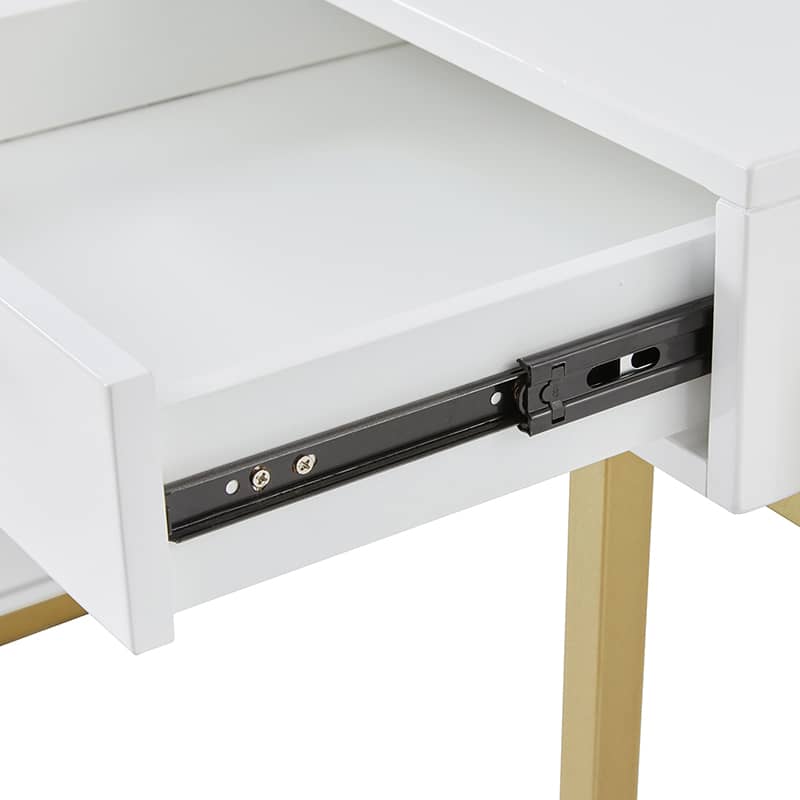 Helena Modern Writing Desk with Storage Drawers & Built-in Cable Management - Perfect for Home Office, Study Room & Small Spaces