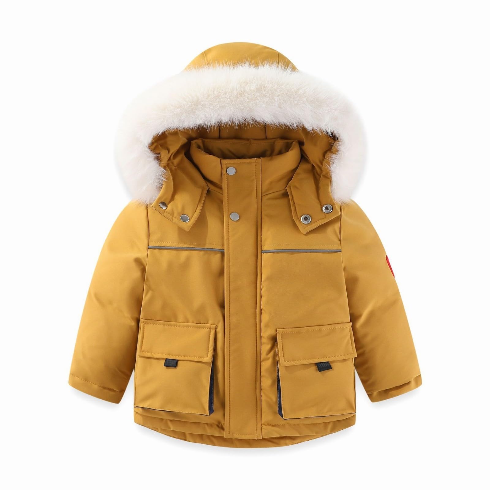 **Baby Boys & Girls Winter Snowsuit Set - Fleece Hooded Down Jacket & Ski Bib Pants 2-Piece Outfit for Toddlers - Warm & Waterproof for Snow Play, Skiing & Outdoor Winter Activities**