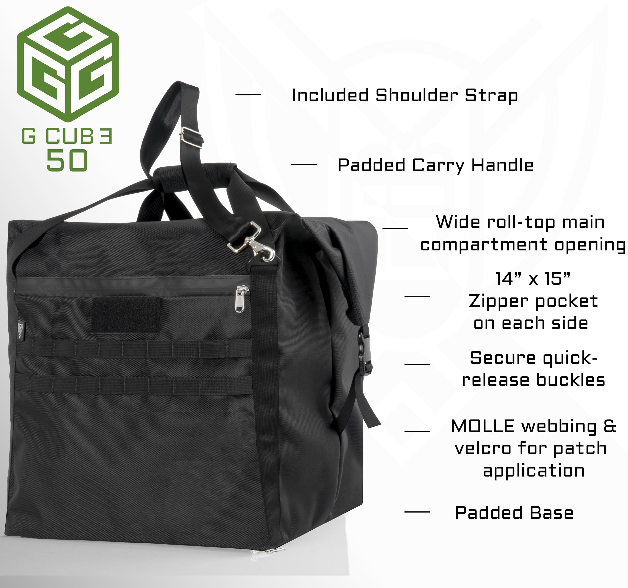 G CUBƎ 50 Faraday Bag + LITE Faraday Bag Combo - EMP/CME/EMF/RF Protection for Generators & Electronics | Diamond-Form Faraday Lined Interior | Black Set | Ideal for Home, Office & Emergency Preparedness