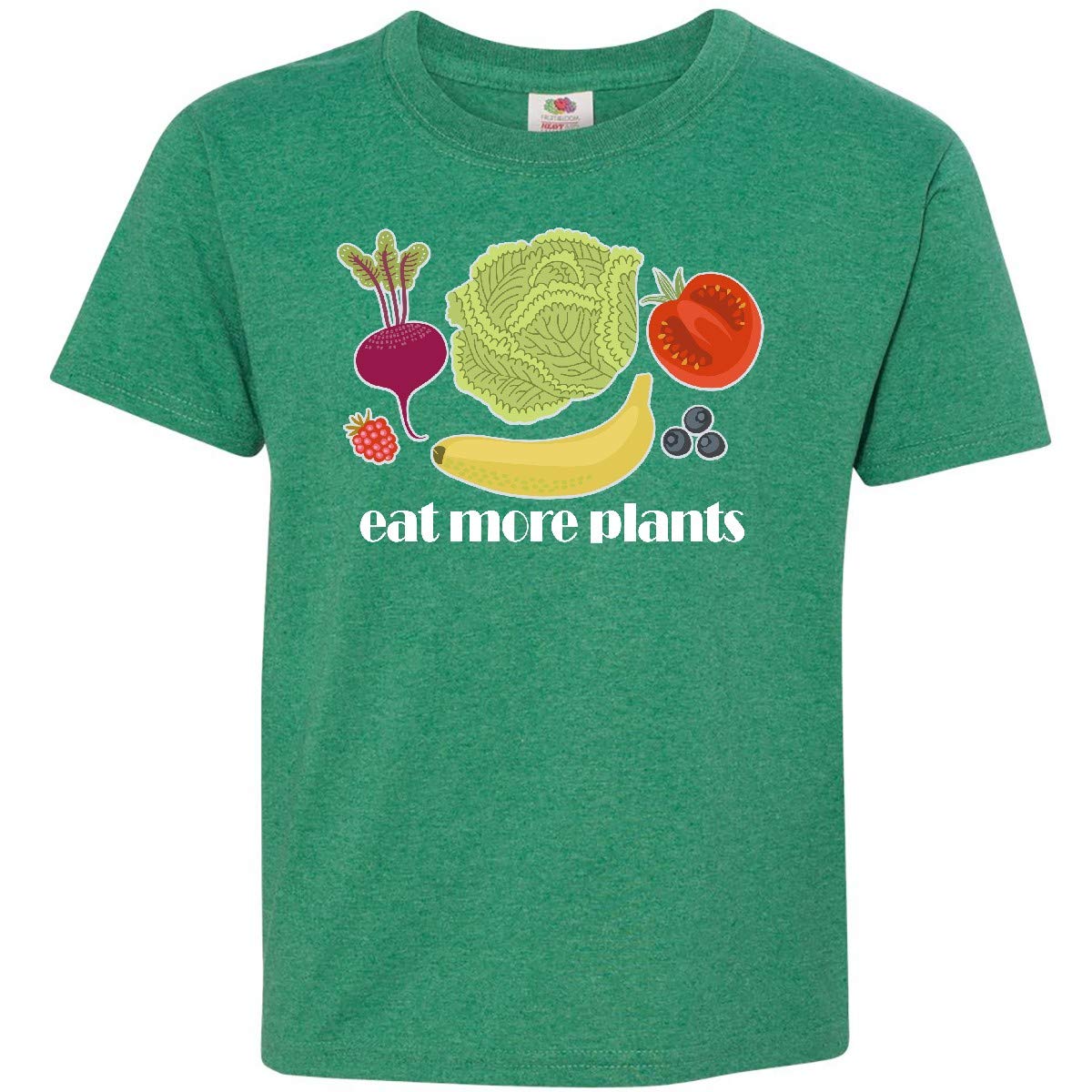 Vegan Eat More Plants Vegetarian Youth T-Shirt - Eco-Friendly Cotton Tee for Animal Lovers & Plant-Based Lifestyle | Perfect for Earth Day, Vegan Events & Casual Wear