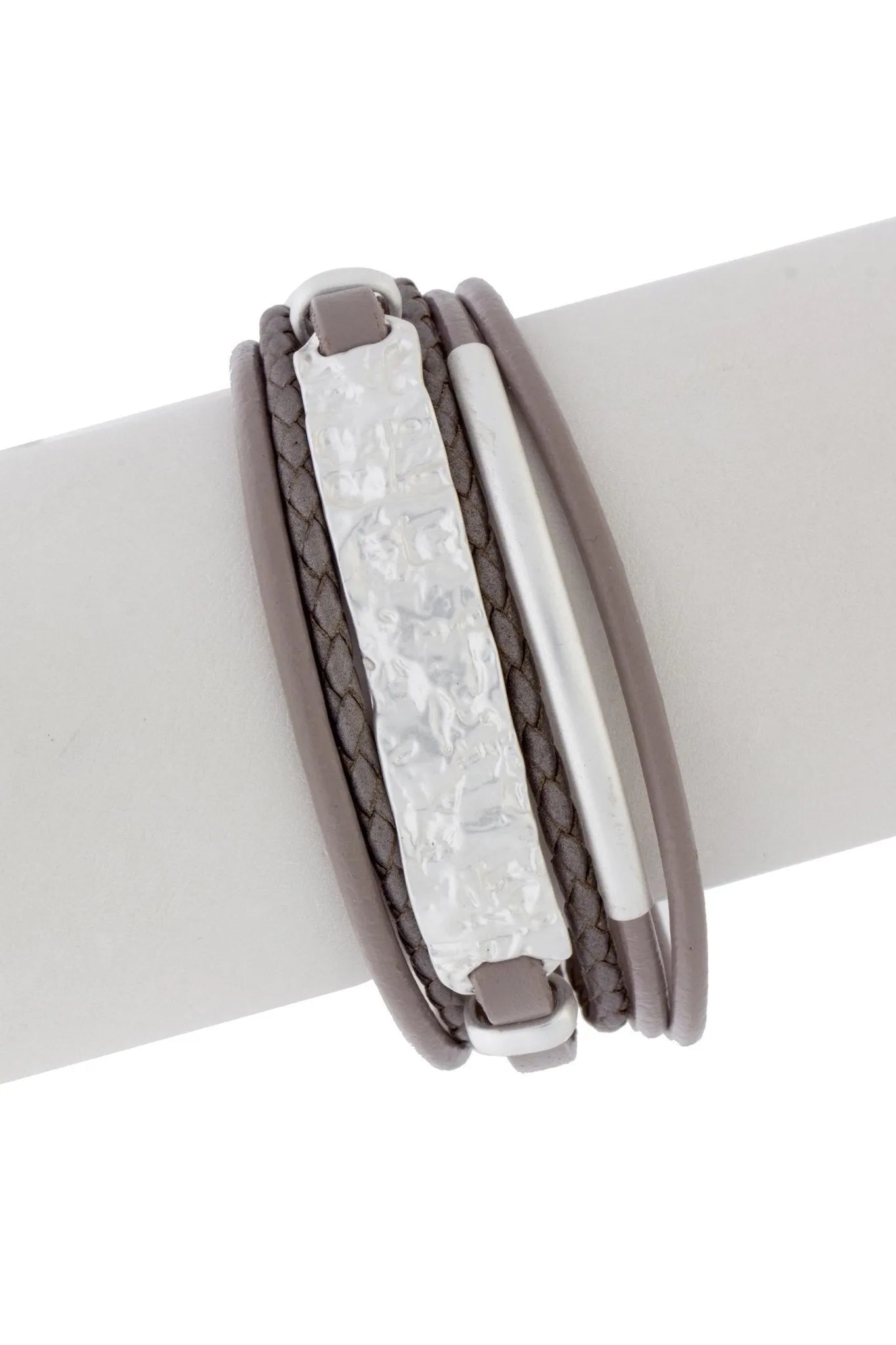 Handmade Genuine Leather Bracelet for Men & Women - Unpaved Bar Design - Durable & Stylish Wristband for Outdoor Adventures, Casual Wear & Gifts