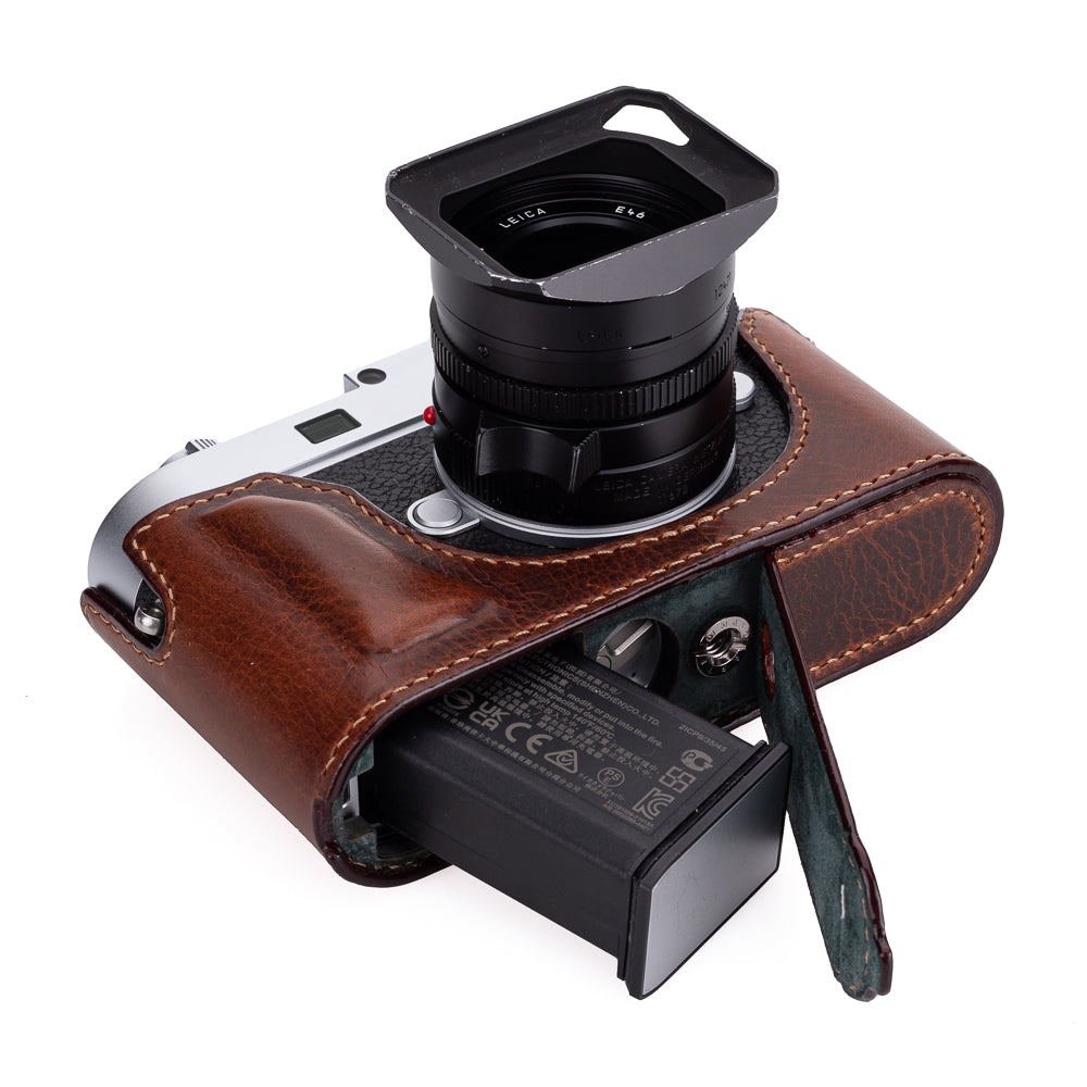 Arte di Mano Premium Leather Half Case for Leica M11 Camera with Quick Battery Access - Rally Volpe Edition | Professional Camera Protection for Travel & Street Photography