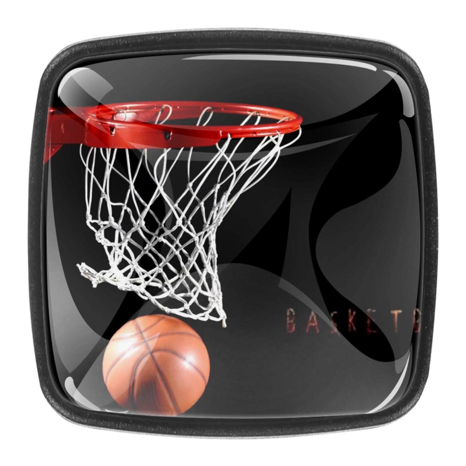 8Pcs Basketball Themed Cabinet Handles & Drawer Knobs - Durable Metal Pulls for Kitchen Cabinets, Dressers, and Furniture - Perfect for Sports Lovers' Home Decor