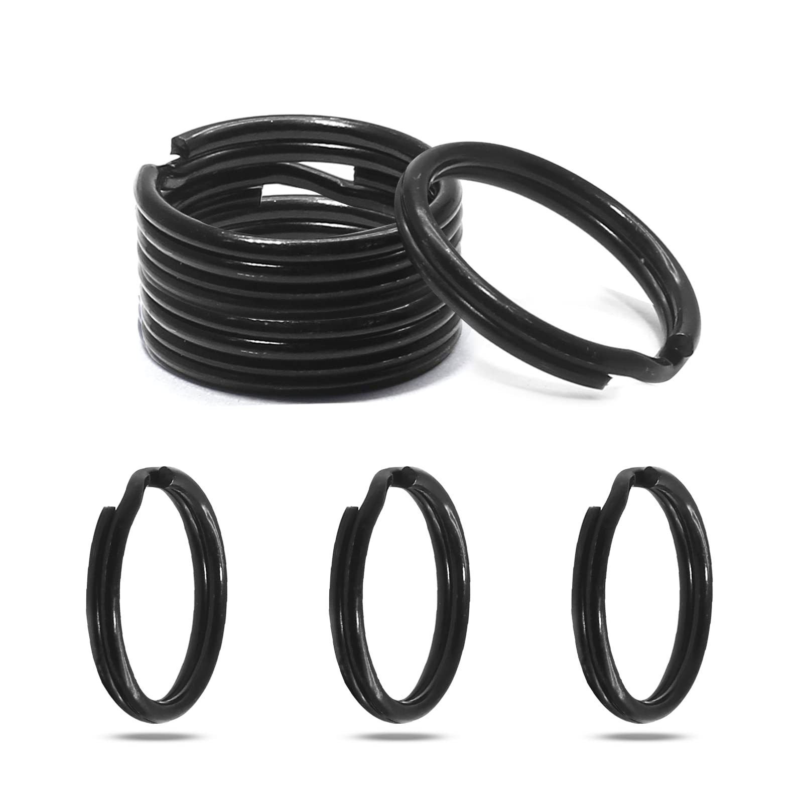 50PCS 15mm Split Rings for Keychains & DIY Crafts - 0.59 Inch Round Jump Rings for Keys, Jewelry Making & Hanging Accessories - Perfect for Organizing Keys, Handmade Jewelry & Home Decor Projects