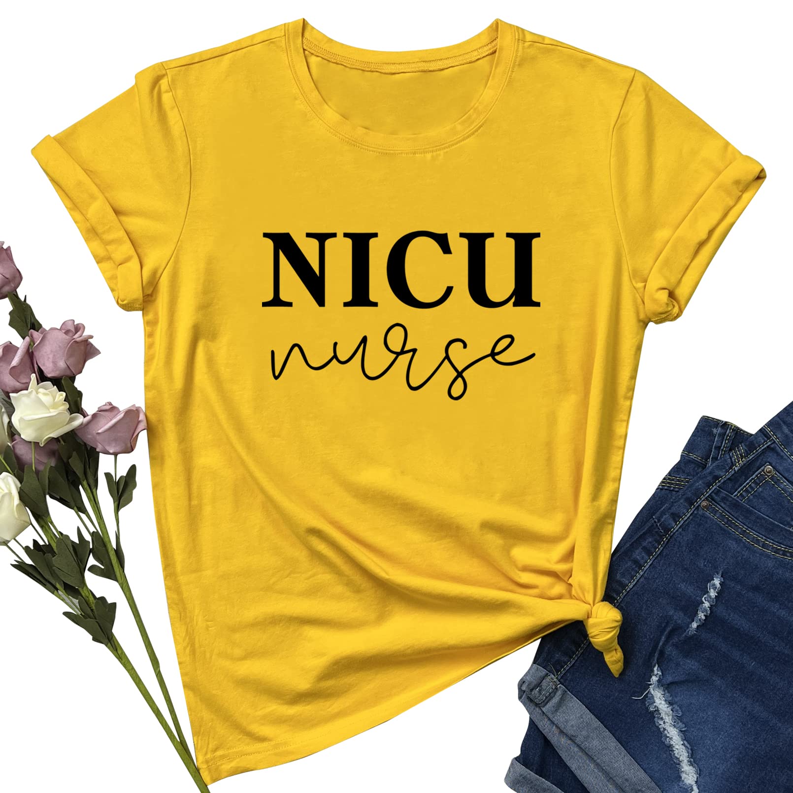 BLACKMYTH Women's Cute Graphic T-Shirts - Summer Fashion Tees for Casual Wear, Outings & Street Style