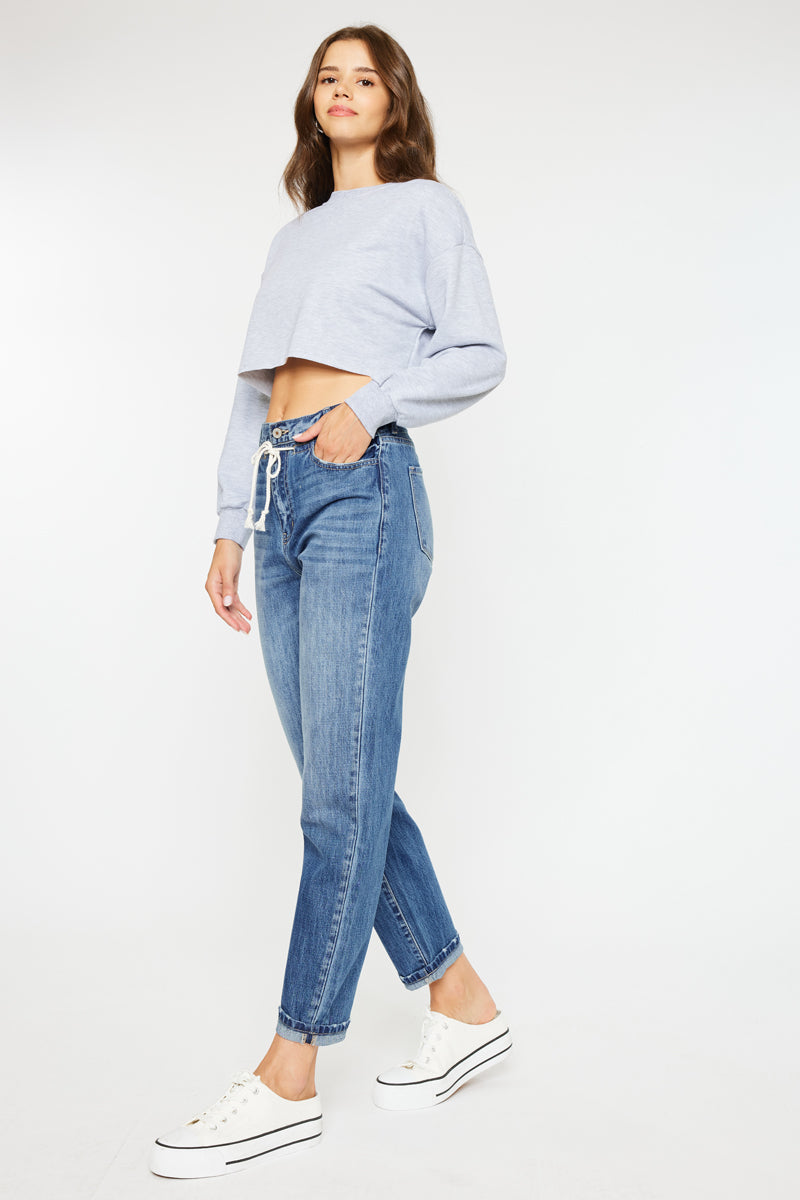 Dahlia Ultra High Rise Slouch Fit Jeans for Women - Stretchy Comfort Denim Pants - Perfect for Casual Outfits, Date Nights & Everyday Wear