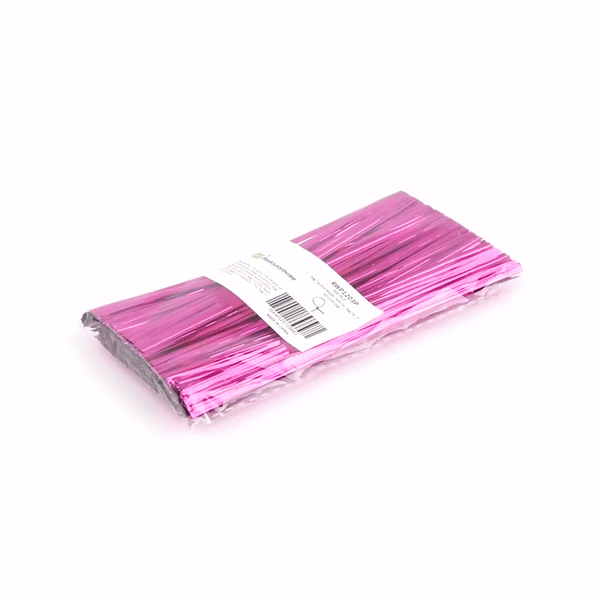 Pink Metallic Twist Ties for Bags - 500 Count Box | Reusable Bag Closures for Food Storage, Gift Wrapping & Organizing