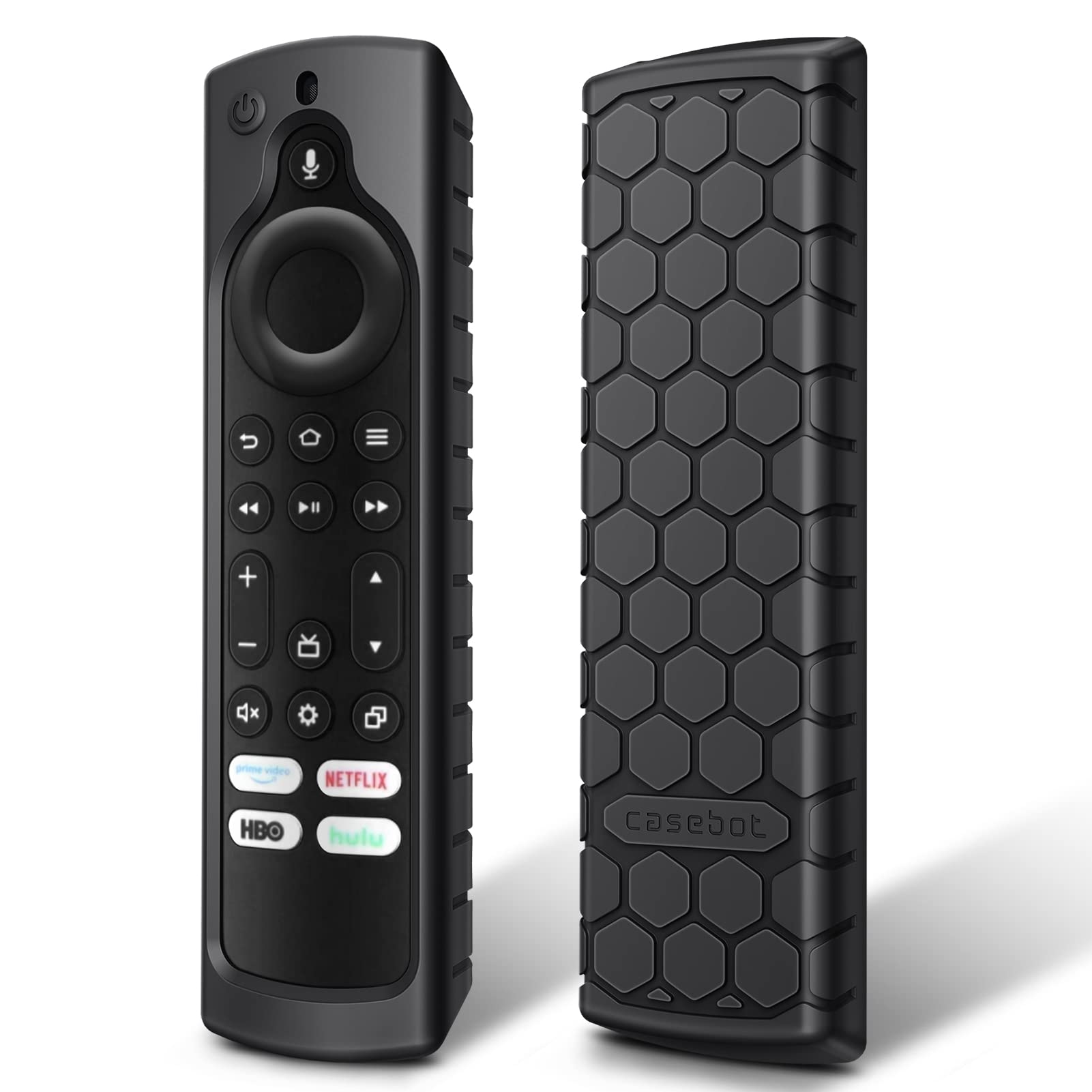 Fintie Silicone Remote Cover for Amazon Fire TV 2/4/Omni Series, Hisense, Toshiba, Insignia & Pioneer TVs - Anti-Slip Shockproof Protective Case for Alexa Voice Remote (Black) - Perfect for Home Entertainment & Smart TV Protection