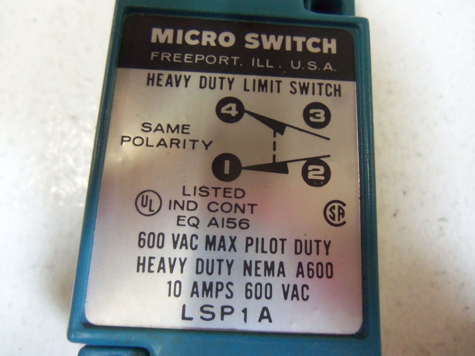 Honeywell LSP1A Limit Switch - Industrial Grade Safety Switch for HVAC, Motors & Machinery | Durable Electrical Control Device for Automation Systems
