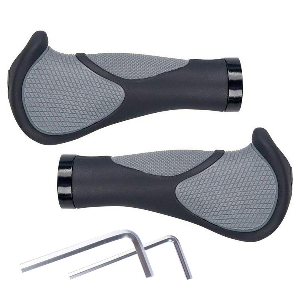 Wolfride Ergonomic Bike Handlebar Grips - Non-Slip Comfortable Mountain Bicycle Hand Grips for Road & Trail Riding - Perfect for Cycling, Commuting & Outdoor Adventures