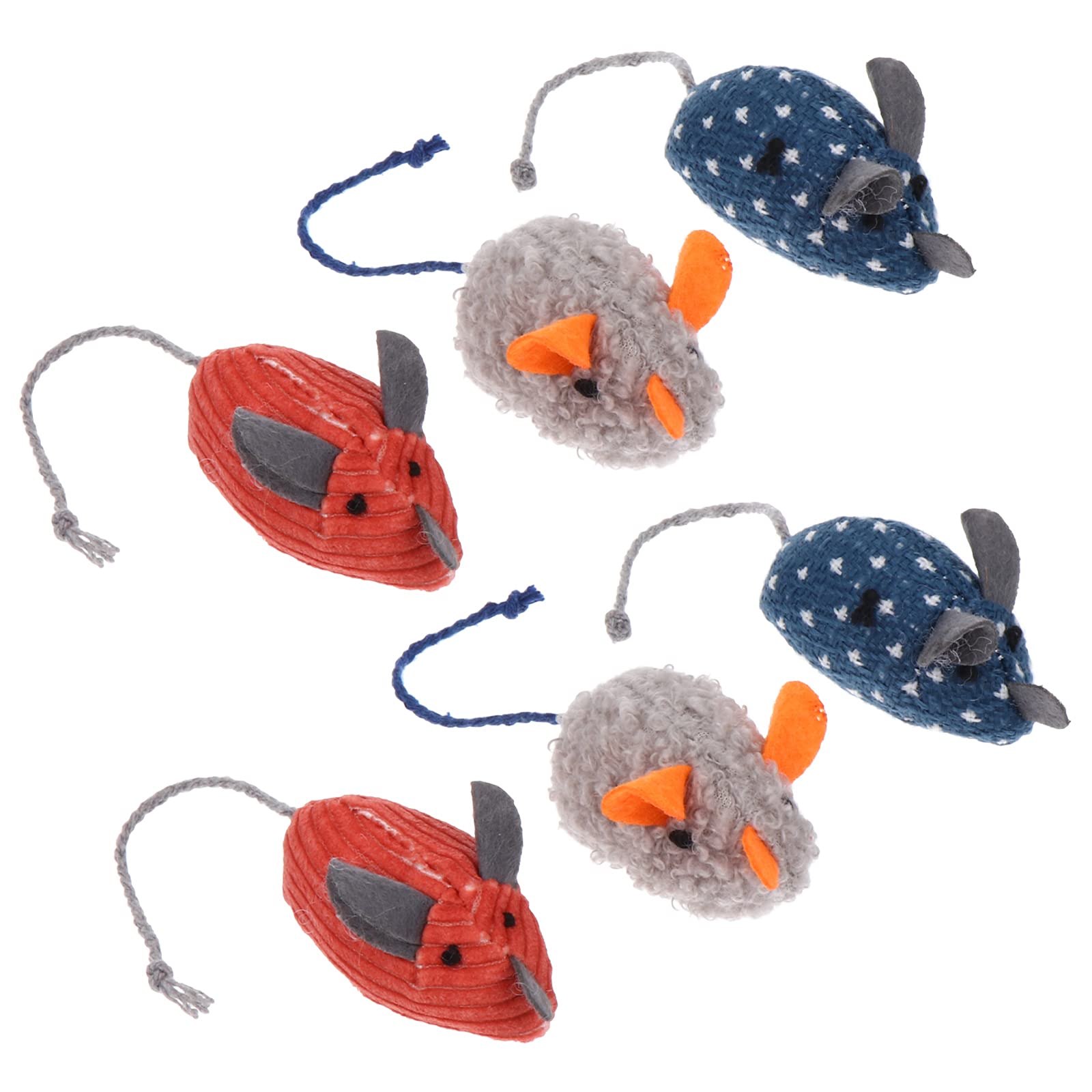 6Pcs Rat-Shaped Catnip Cat Toys for Kittens - Chewing & Biting Pet Playthings - Fun Interactive Cat Toys for Playtime & Stress Relief