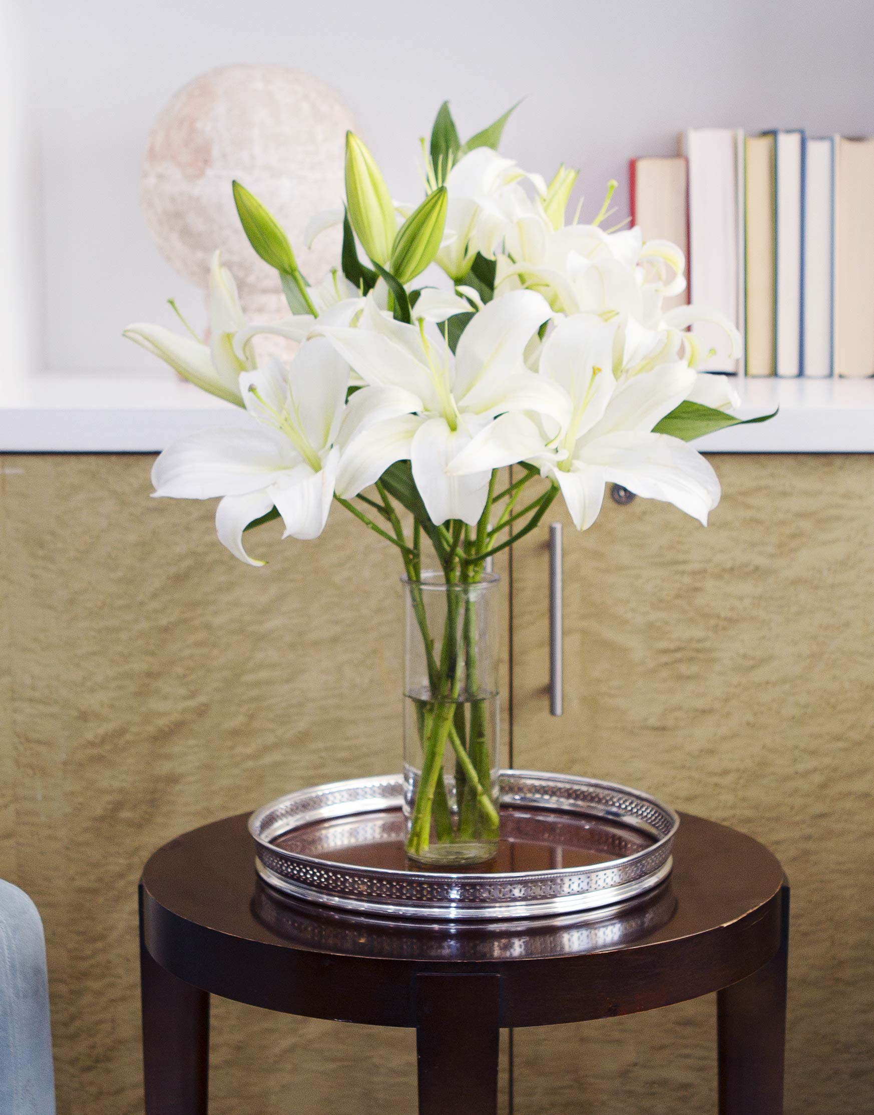 Fresh White Lilies Bouquet - KaBloom Pure Love Flowers for Weddings, Anniversaries & Home Decor | No Vase Included