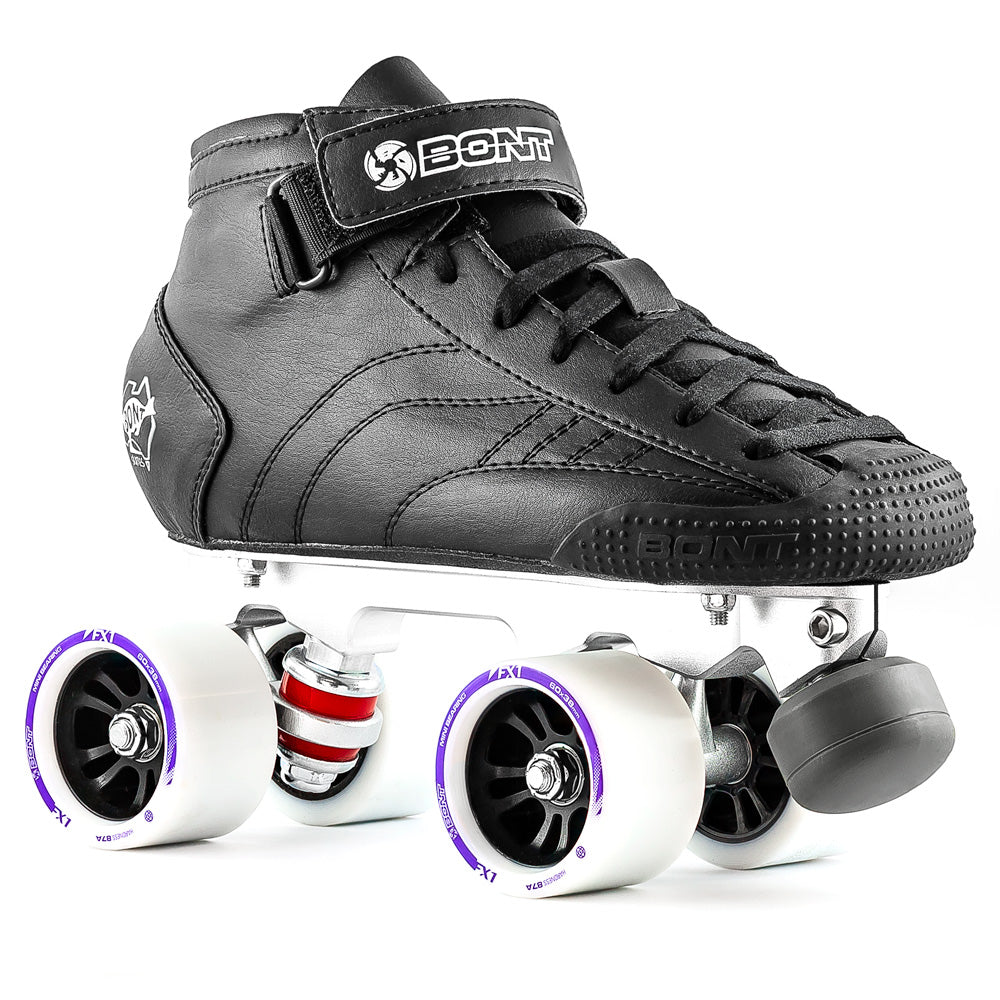Bont Pro Star Tracer Quad Roller Skates for Adults - Premium Speed Skating Package with High-Performance Wheels & Bearings | Perfect for Indoor Rinks, Outdoor Trails & Roller Derby Competitions