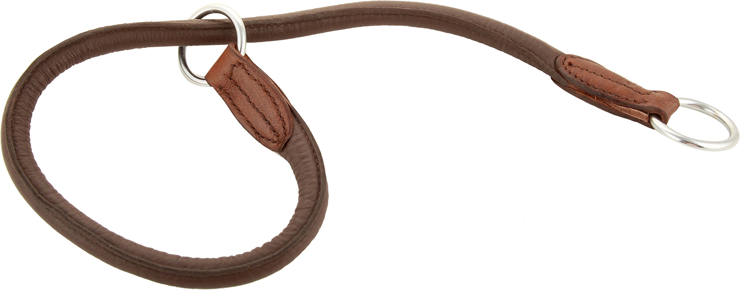 Premium Leather Choke Dog Collar for Large Dogs - Durable Brown Training Collar for Obedience & Walking - Perfect for Outdoor Adventures & Professional Training