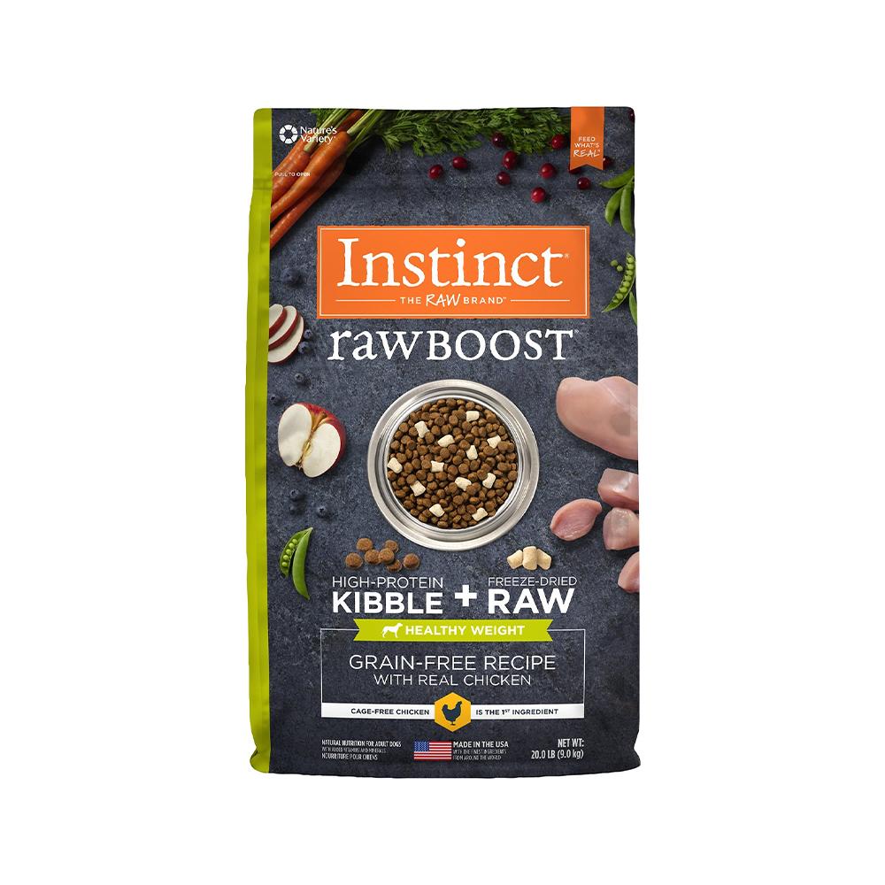 Premium Grain-Free Raw Boost Chicken Recipe Adult Dry Dog Food - High Protein for Healthy Weight & Energy - Ideal for Active Dogs & Weight Management