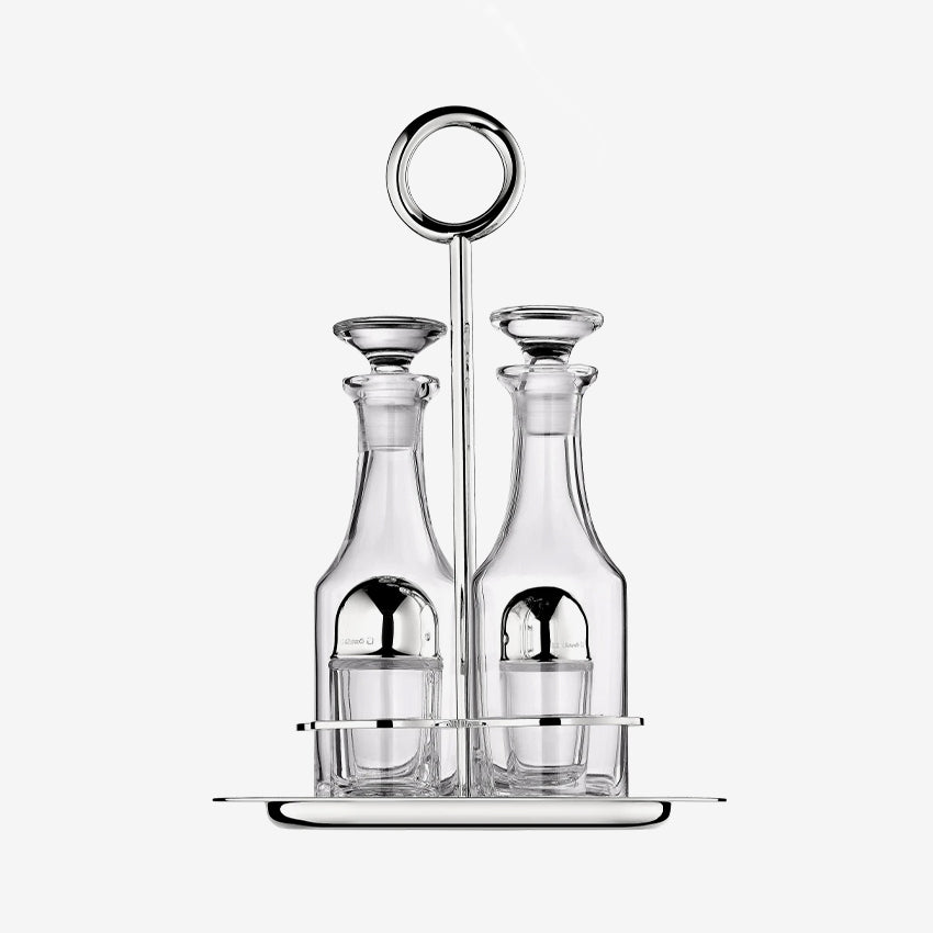 Christofle Vertigo Cruet Set - Silver Plated Salt and Pepper Shakers for Elegant Dining & Kitchen Decor