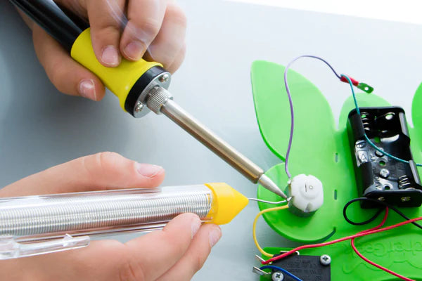 TeacherGeek Soldering Kit - 10 Pack with Tools & Components for DIY Electronics Projects - Perfect for STEM Education, Classroom Labs & Home Workshops