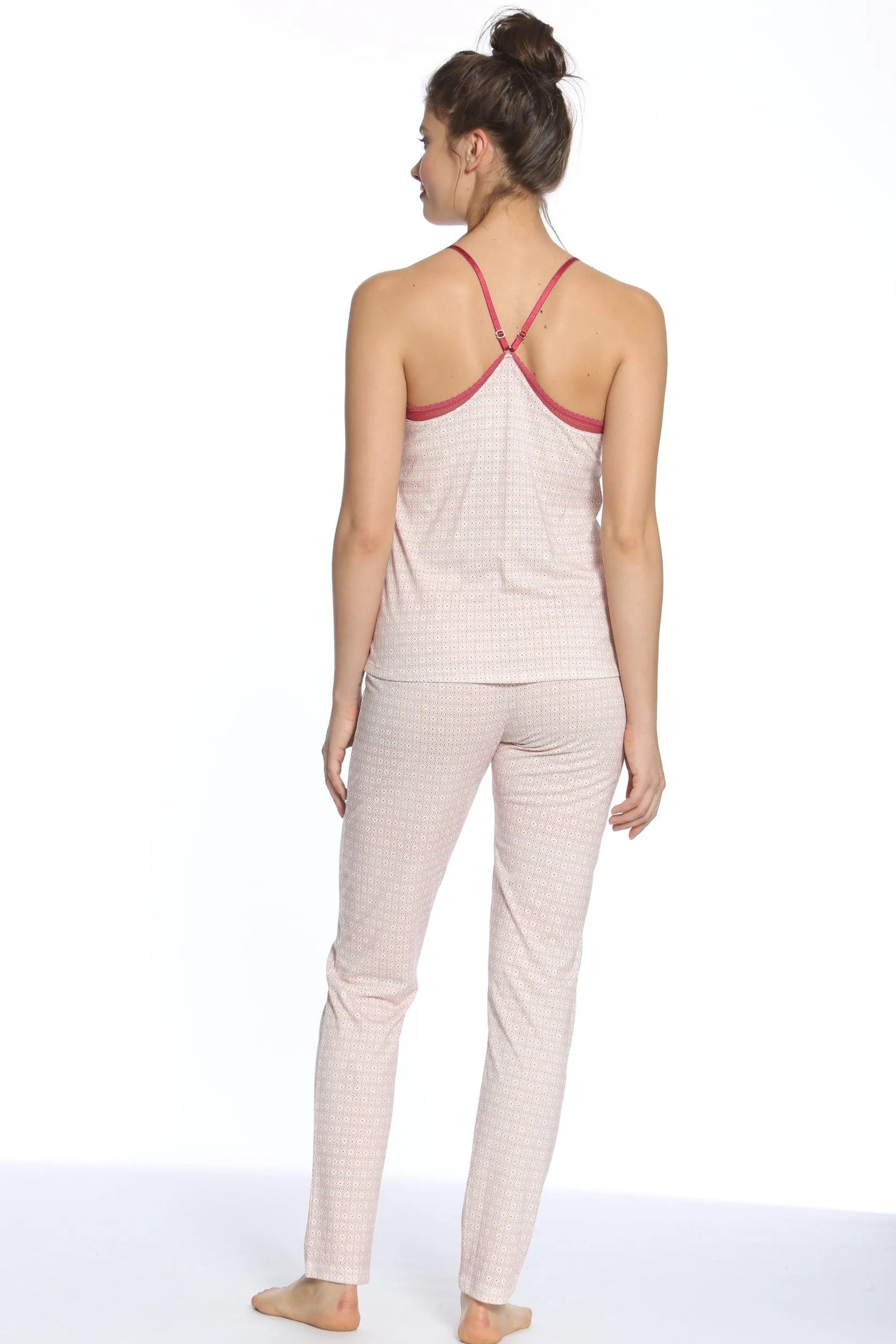 Bridgette Racerback Camisole & Full-Length Pajama Set - Women's Sleepwear for Comfortable Nights | Cozy Loungewear for Home Relaxation & Sleep