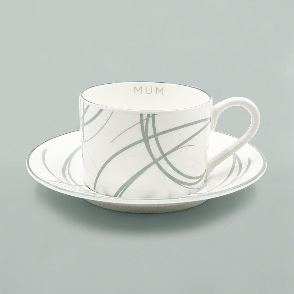 Elegant Christmas Fine Bone China Tea Cup and Saucer Gift Set for Mom - Perfect for Holiday Tea Parties, Mother's Day & Special Occasions