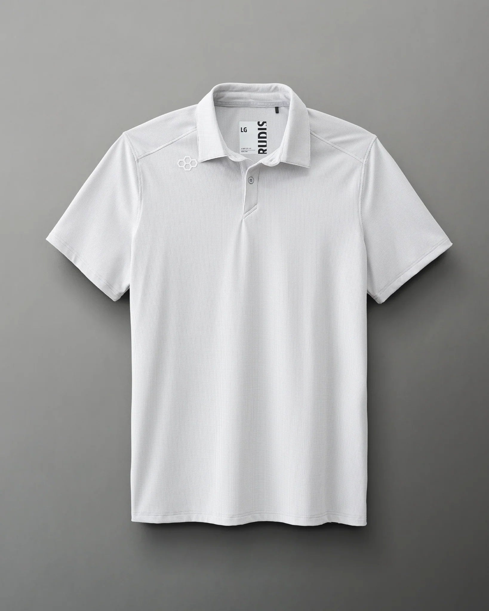 RUDIS Men's Go To Performance Polo Shirt - Lunar Gray | Moisture-Wicking & Breathable for Workouts & Casual Wear