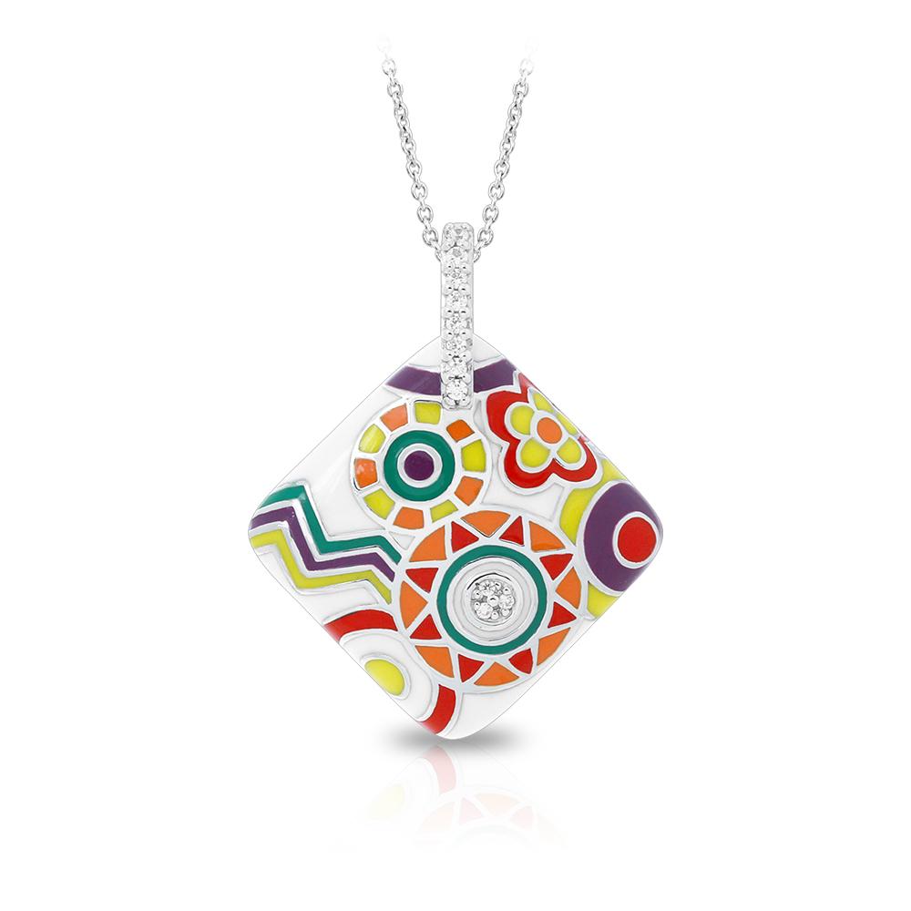 Fiesta Pendant Necklace - Colorful Handmade Beaded Jewelry for Women - Perfect for Parties, Festivals & Boho Fashion